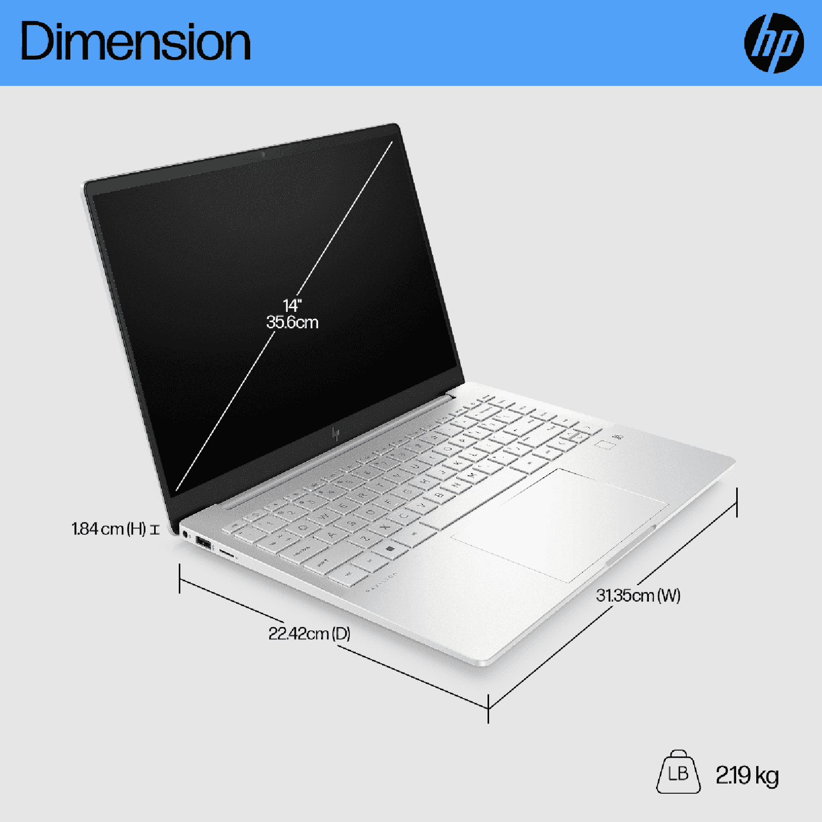 HP Pavilion Plus 14-eh1022TU Intel Core i5 13th Gen (14 inch, 16GB, 512GB, Windows 11 Home, MS Office 2021, Intel Iris Xe, IPS Display, Natural Silver, 81B19PA)_13