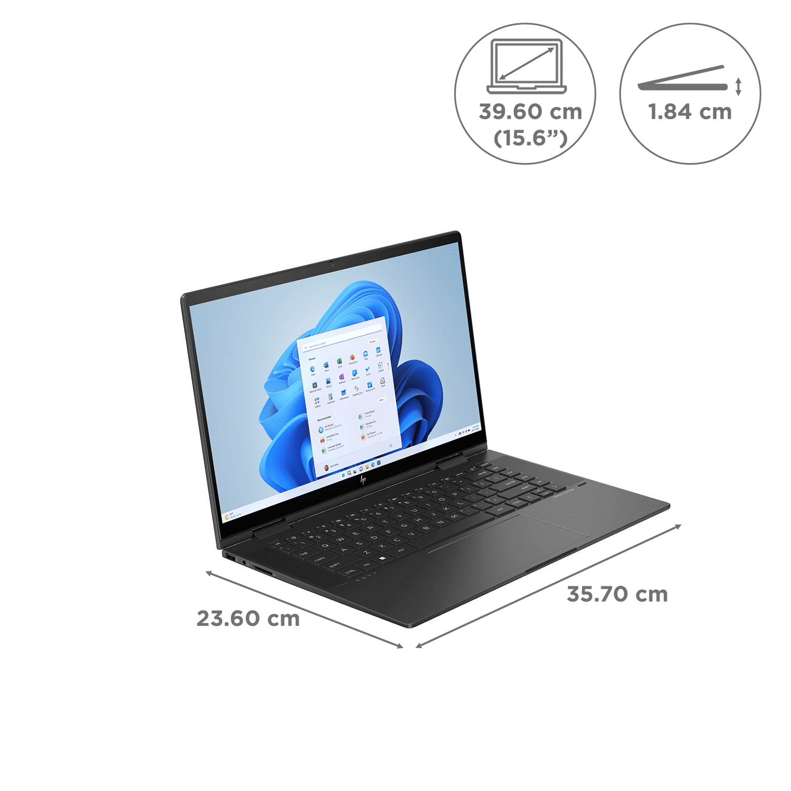 HP Envy x360 15-fh0015AU AMD Ryzen 5 (15.6 inch, 16GB, 512GB, Windows 11 Home, MS Office 2021, AMD Radeon, FHD IPS Display, Nightfall Black, 8C4S1PA) HP Envy x360 15-fh0015AU AMD Ryzen 5 (15.6 inch, 16GB, 512GB, Windows 11 Home, MS Office 2021, AMD Radeon, FHD IPS Display, Nightfall Black, 8C4S1PA)_2