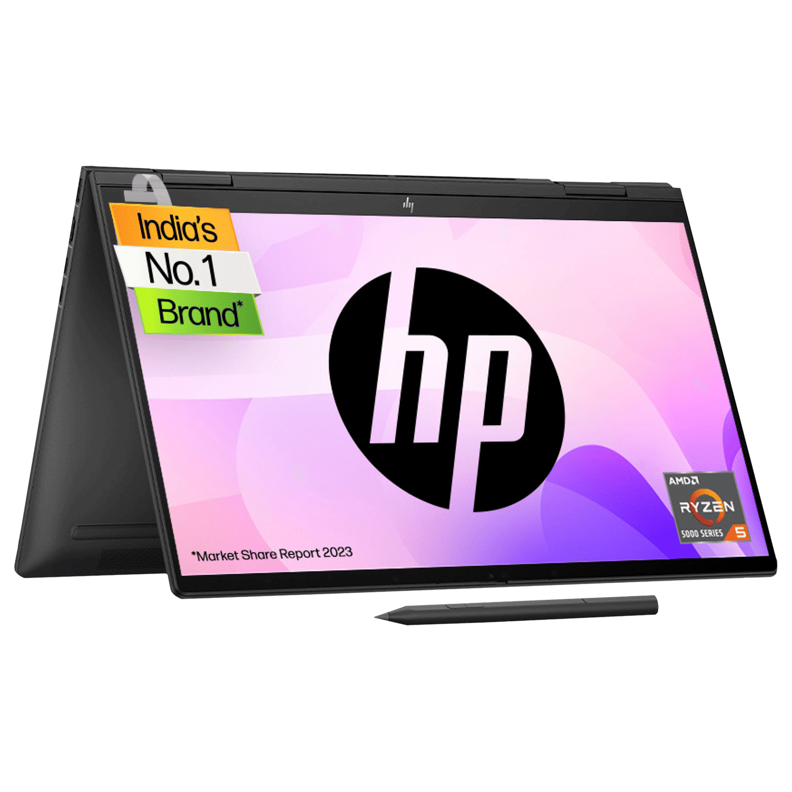 HP Envy x360 15-fh0016AU AMD Ryzen 5 (15.6 inch, 16GB, 512GB, Windows 11 Home, MS Office 2021, AMD Radeon, FHD OLED Display, Nightfall Black, 8C4S2PA)_1