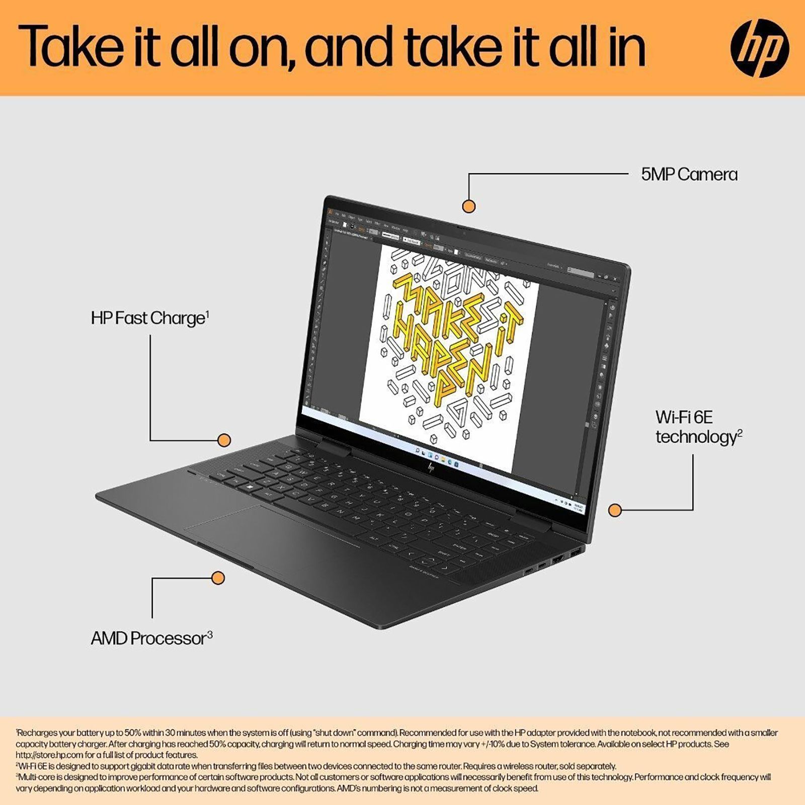 HP Envy x360 15-fh0016AU AMD Ryzen 5 (15.6 inch, 16GB, 512GB, Windows 11 Home, MS Office 2021, AMD Radeon, FHD OLED Display, Nightfall Black, 8C4S2PA)_13