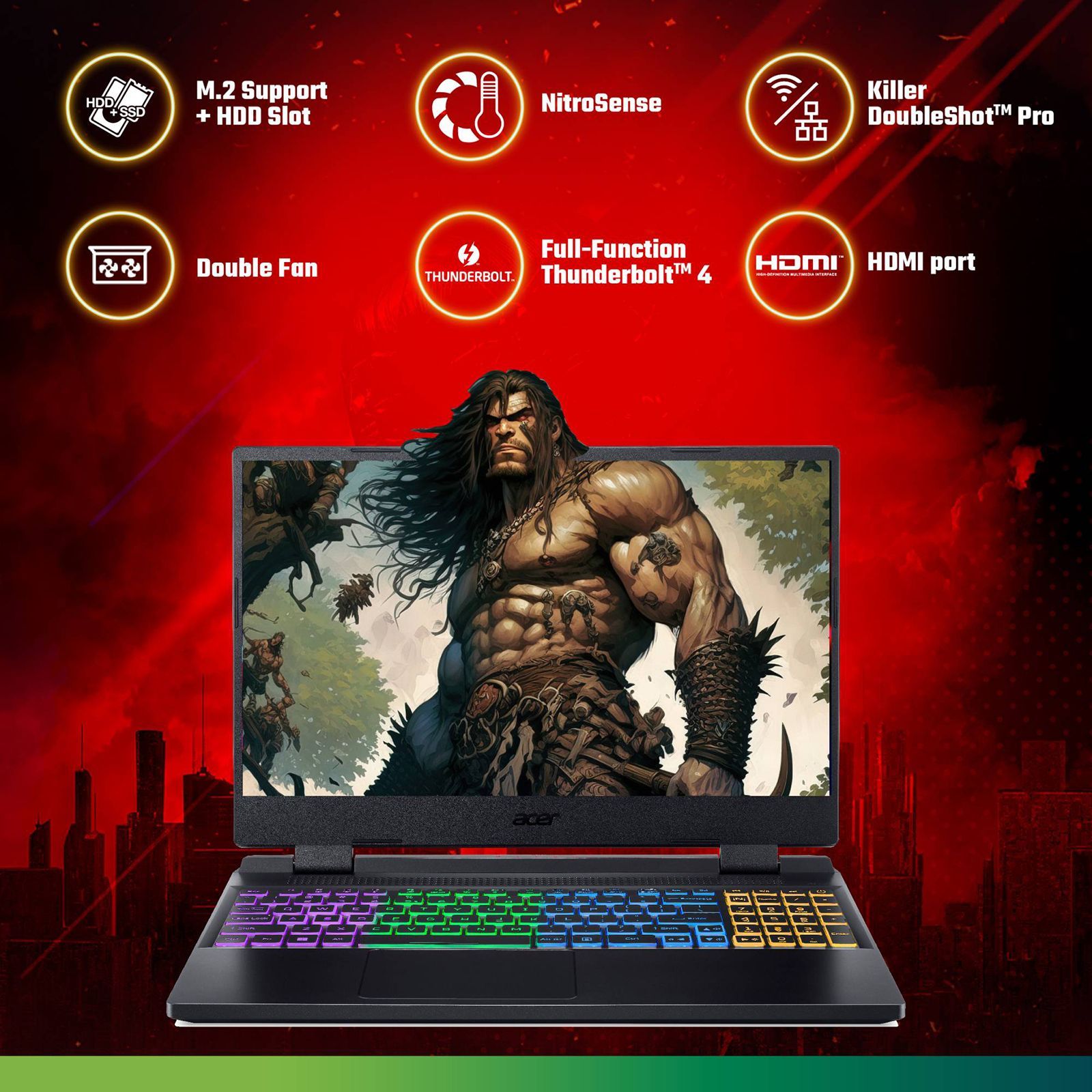 acer Nitro 5 Intel Core i7 12th Gen Gaming Laptop (16GB, 1TB SSD, Windows 11 Home, 8GB Graphics, 15.6 inch 165 Hz QHD IPS Display, NVIDIA GeForce RTX 3070 Ti, Black, 2.6 KG)_8