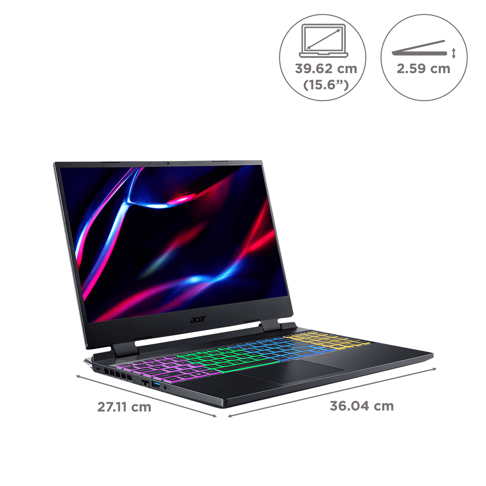 acer Nitro 5 Intel Core i7 12th Gen Gaming Laptop (16GB, 1TB SSD, Windows 11 Home, 8GB Graphics, 15.6 inch 165 Hz QHD IPS Display, NVIDIA GeForce RTX 3070 Ti, Black, 2.6 KG)_2