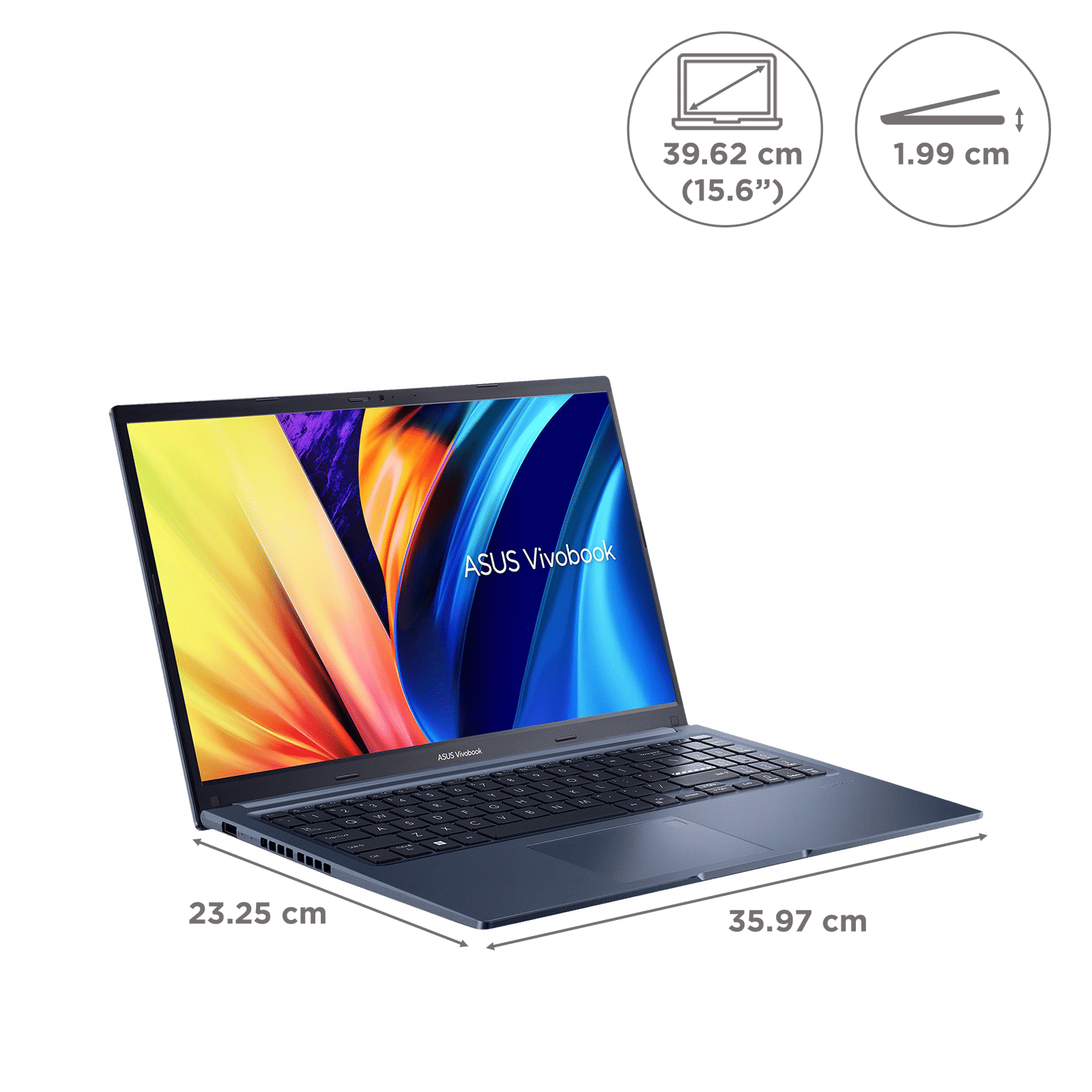 ASUS Vivobook 15 Intel Core i3 12th Gen Laptop (8GB, 512GB SSD, Windows 11 Home, 15.6 inch Full HD LED-Backlit Display, MS Office 2021 Quiet Blue, 1.7 Kg)_2