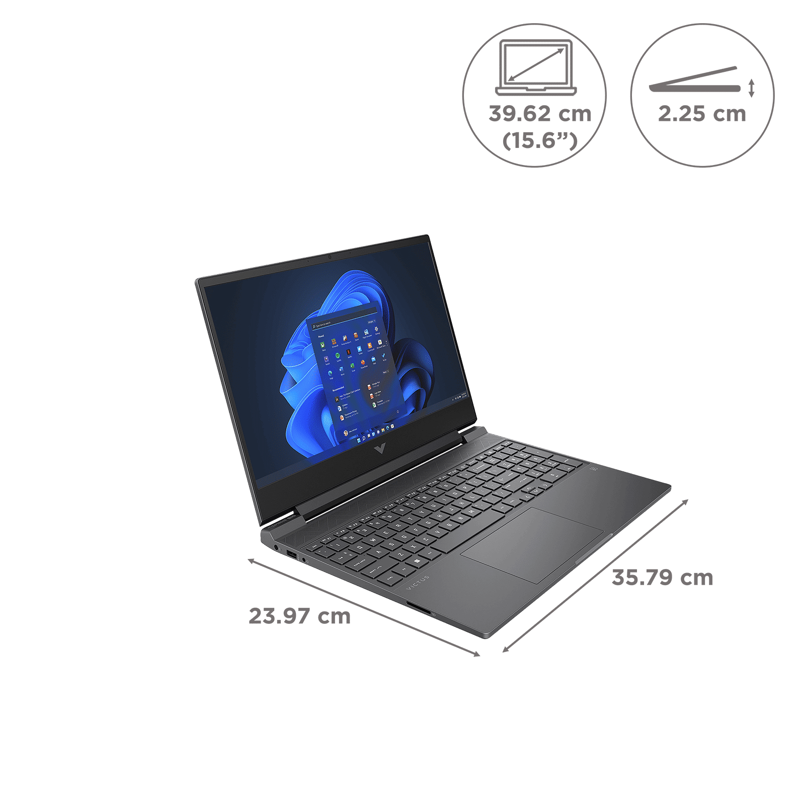 HP Victus 15-fb1018AX AMD Ryzen 5 (15.6 inch, 8GB, 512GB, Windows 11 Home, MS Office 2021, NVIDIA GeForce RTX 2050, FHD IPS Display, Mica Silver, 8R048PA)_2