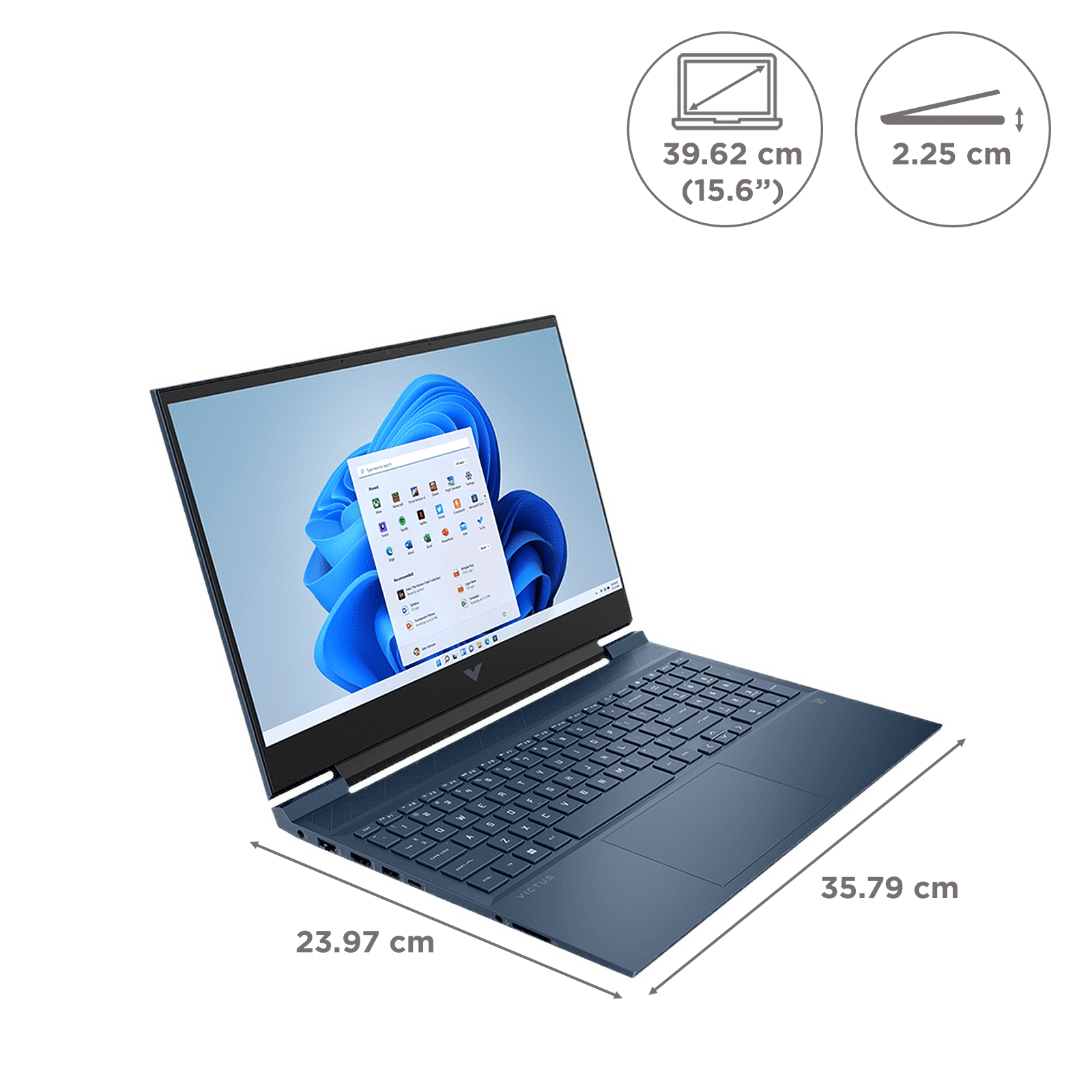 HP Victus 15-fb0153AX AMD Ryzen 5 (15.6 inch, 8GB, 512GB, Windows 11 Home, MS Office 2021, AMD Radeon RX 6500M, FHD IPS Display, Performance Blue, 8H5K2PA)_3