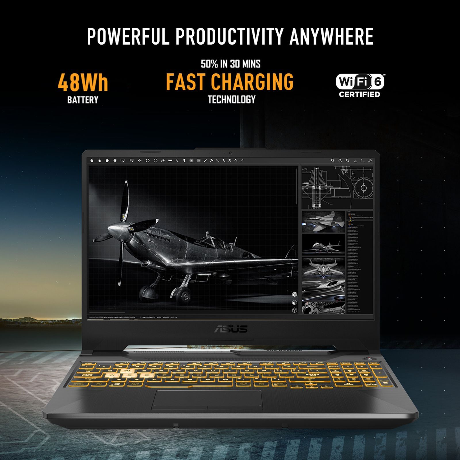 ASUS TUF Gaming F15 FX506HF-HN024W Intel Core i5 11th Gen Gaming Laptop (8GB, 512GB SSD, Windows 11 Home, 4GB GDDR6, 15.6 inch Full HD IPS Display, Graphite Black, 2.3Kg)_9