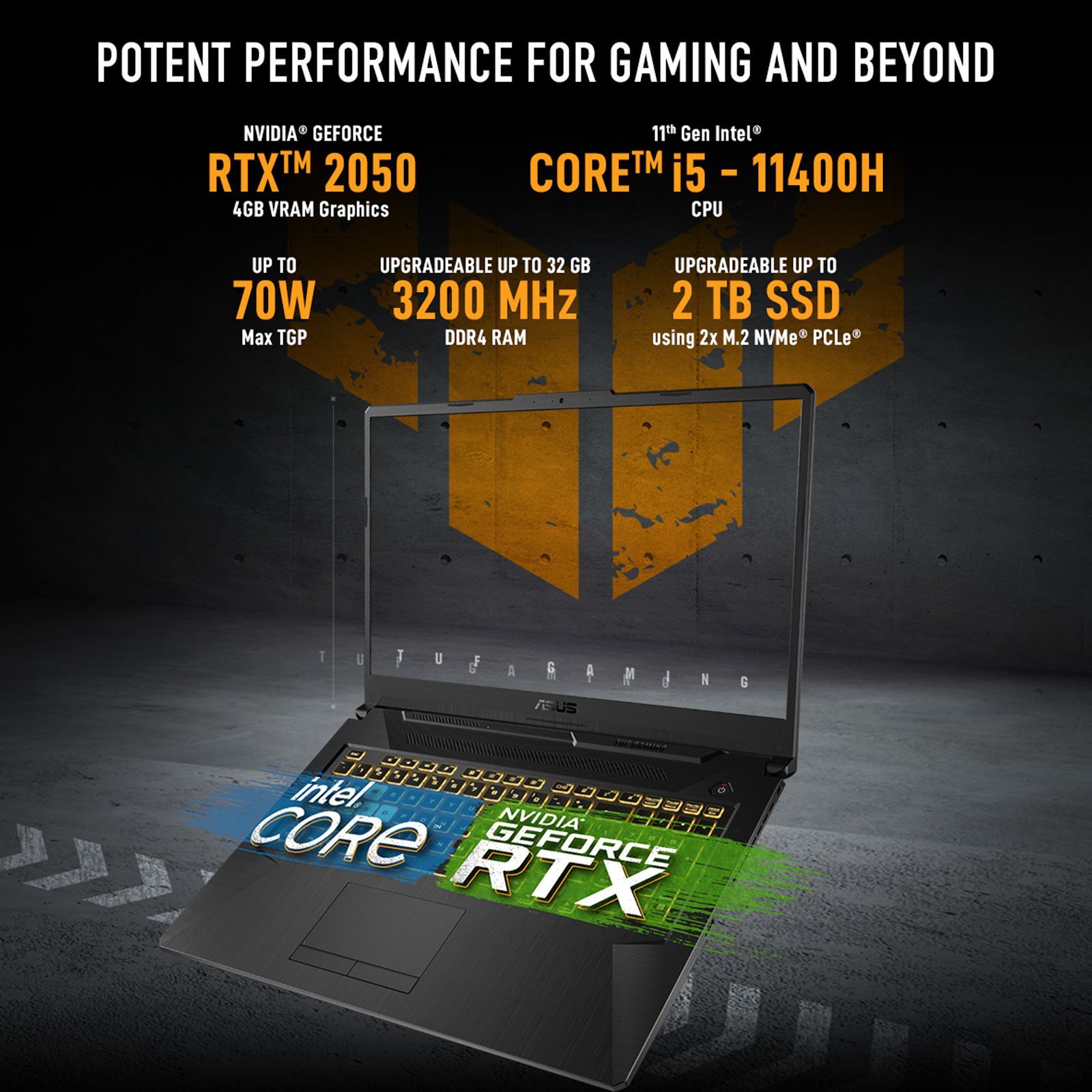 ASUS TUF Gaming F15 FX506HF-HN024W Intel Core i5 11th Gen Gaming Laptop (8GB, 512GB SSD, Windows 11 Home, 4GB GDDR6, 15.6 inch Full HD IPS Display, Graphite Black, 2.3Kg)_5