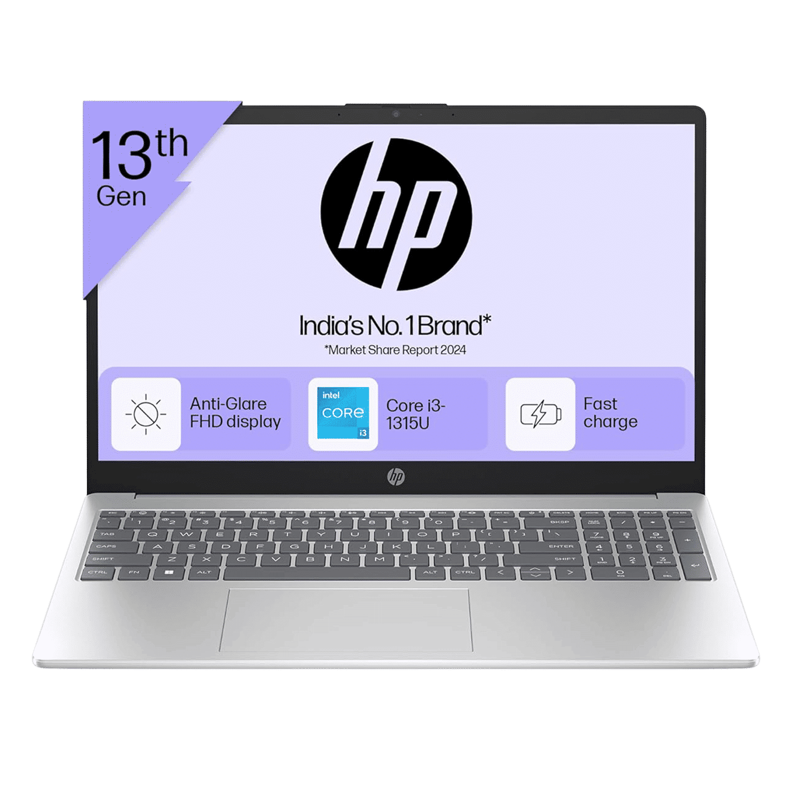 HP 15-fd0006TU Intel Core i3 13th Gen (15.6 inch, 8GB, 512GB, Windows 11 Home, MS Office 2021, Intel UHD, FHD Display, Natural Silver, 7P6Z8PA)_1