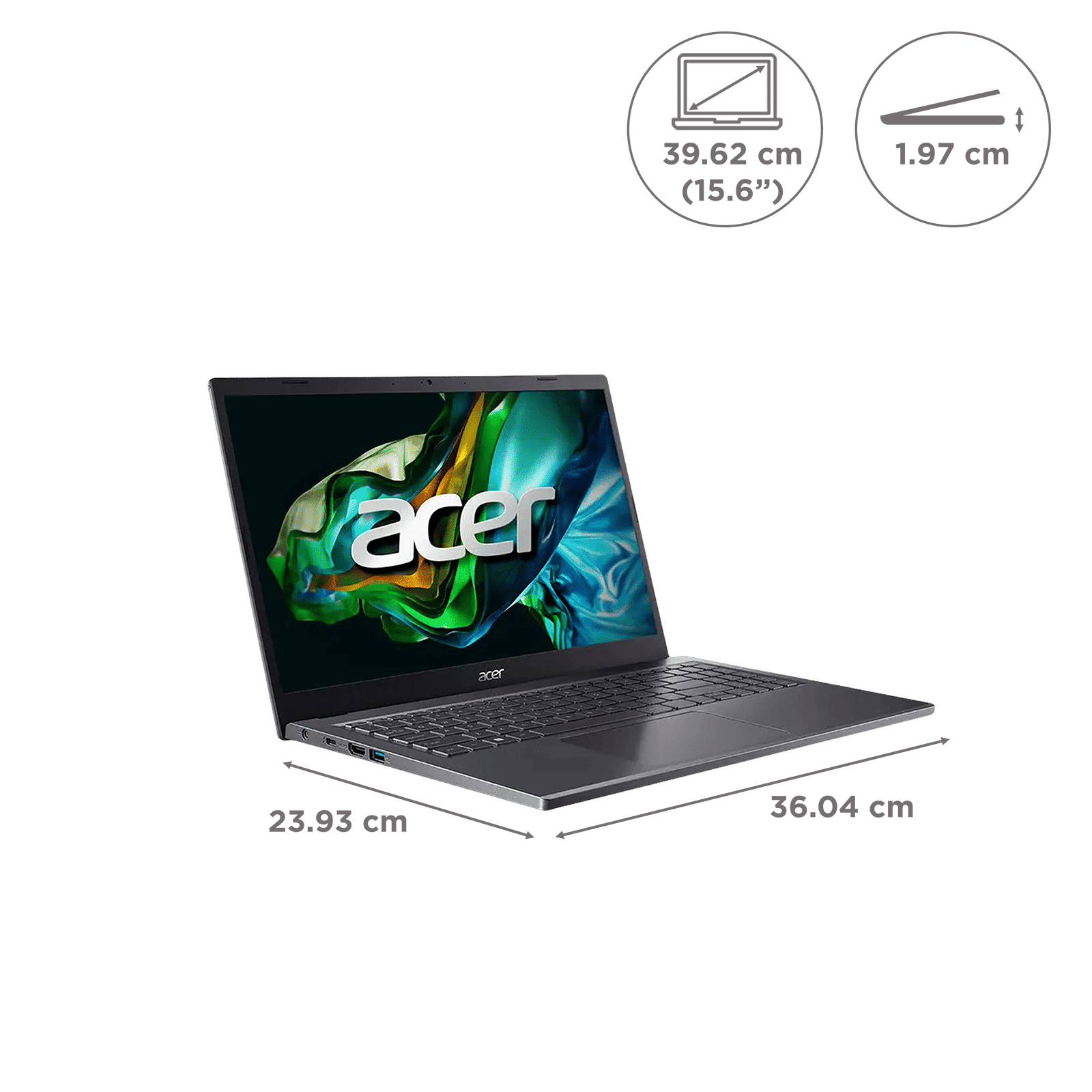 acer Aspire Lite Intel Core i3 11th Gen Thin and Light Laptop (8GB, 512GB SSD, Windows 11 Home, 15.6 inch FHD Display, Steel Gray, 1.59 KG)_2