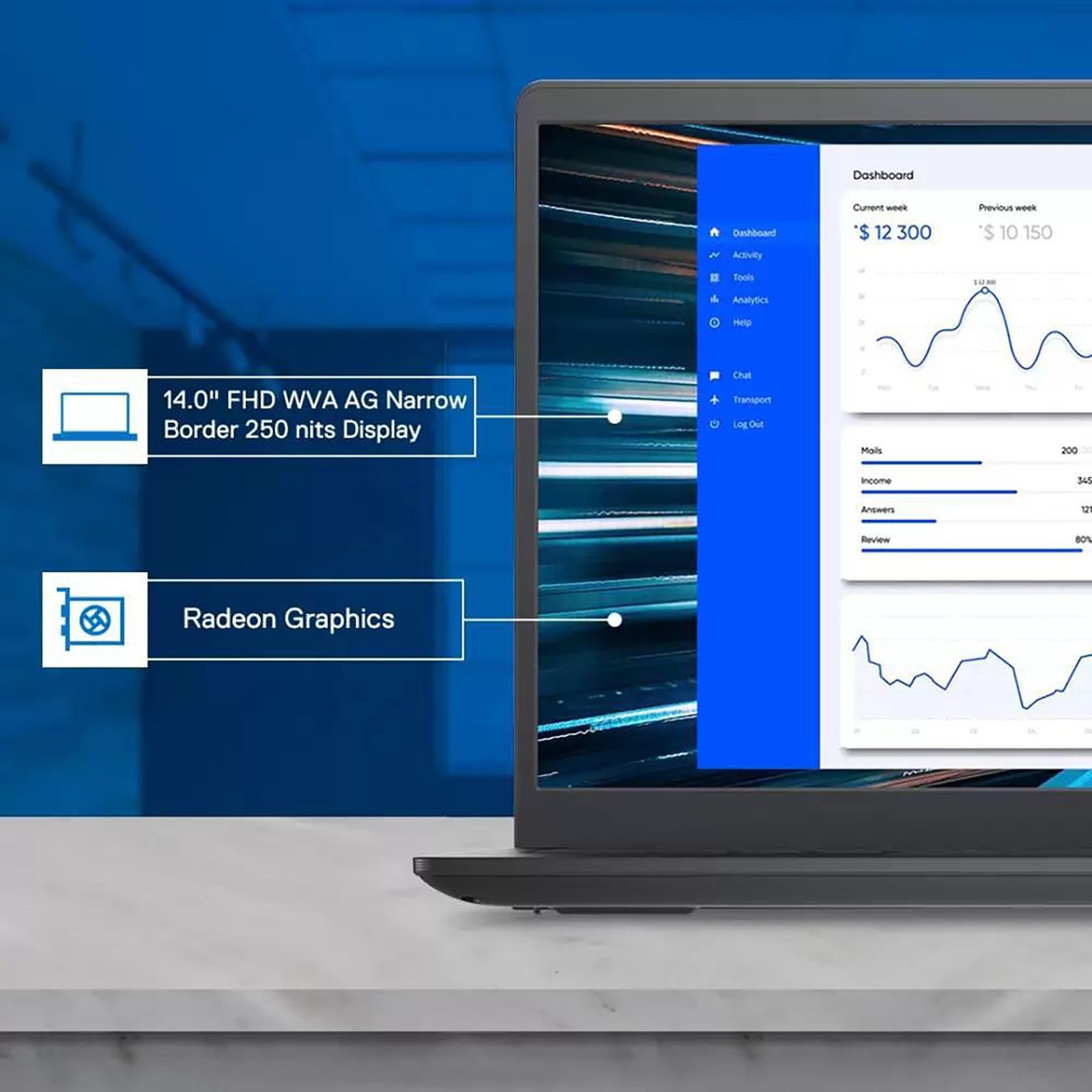 DELL Vostro 3425 AMD Ryzen 5 (14 inch, 8GB, 512GB, Windows 11 Home, MS Office, AMD Radeon, FHD Display, Carbon Black, D552306WIN9BE)_8