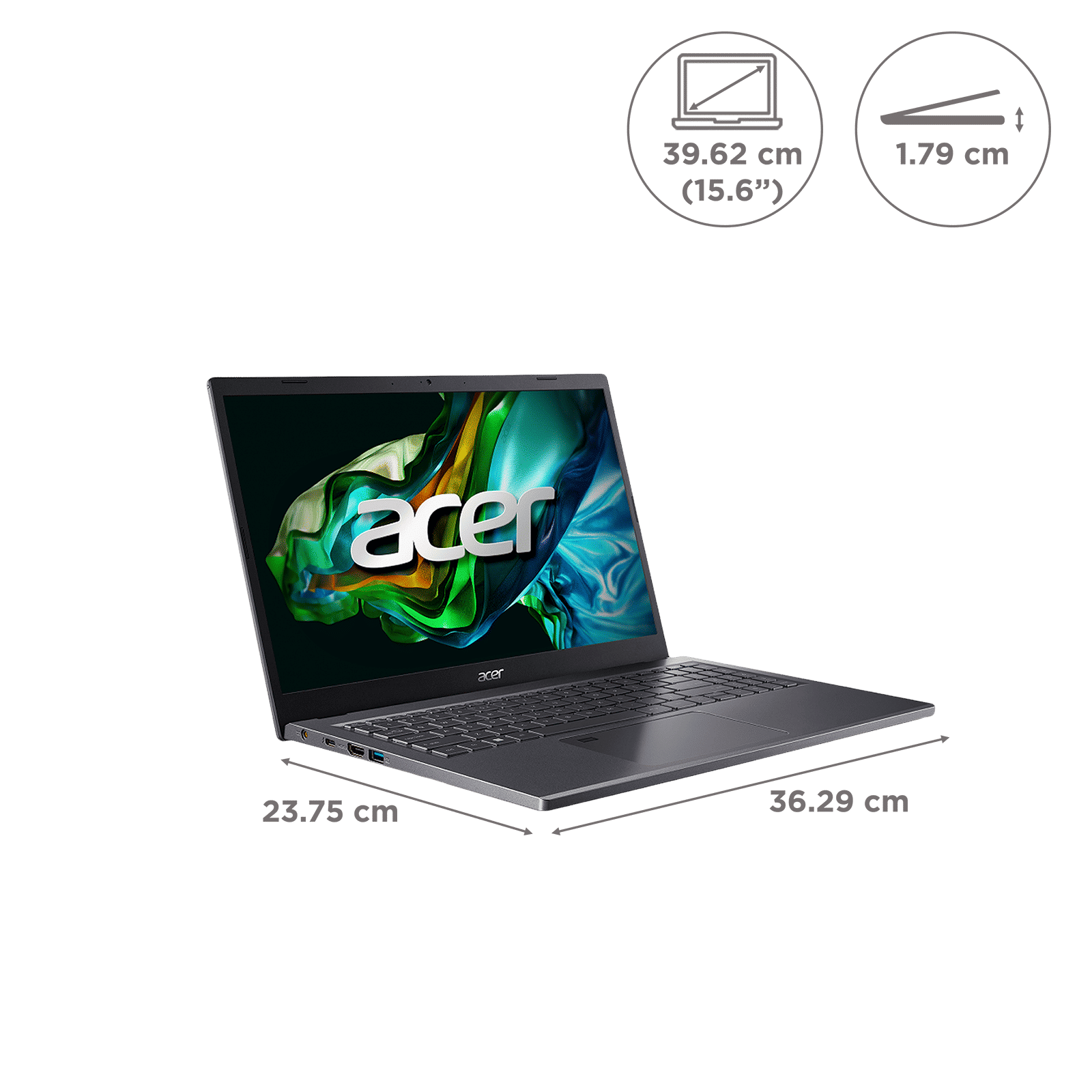 acer Aspire 5 Intel Core i5 13th Gen Thin and Light Laptop (16GB, 512GB SSD, Windows 11 Home, 15.6 inch Full HD IPS Display, MS Office 2021, Steel Gray, 1.75 KG)_2