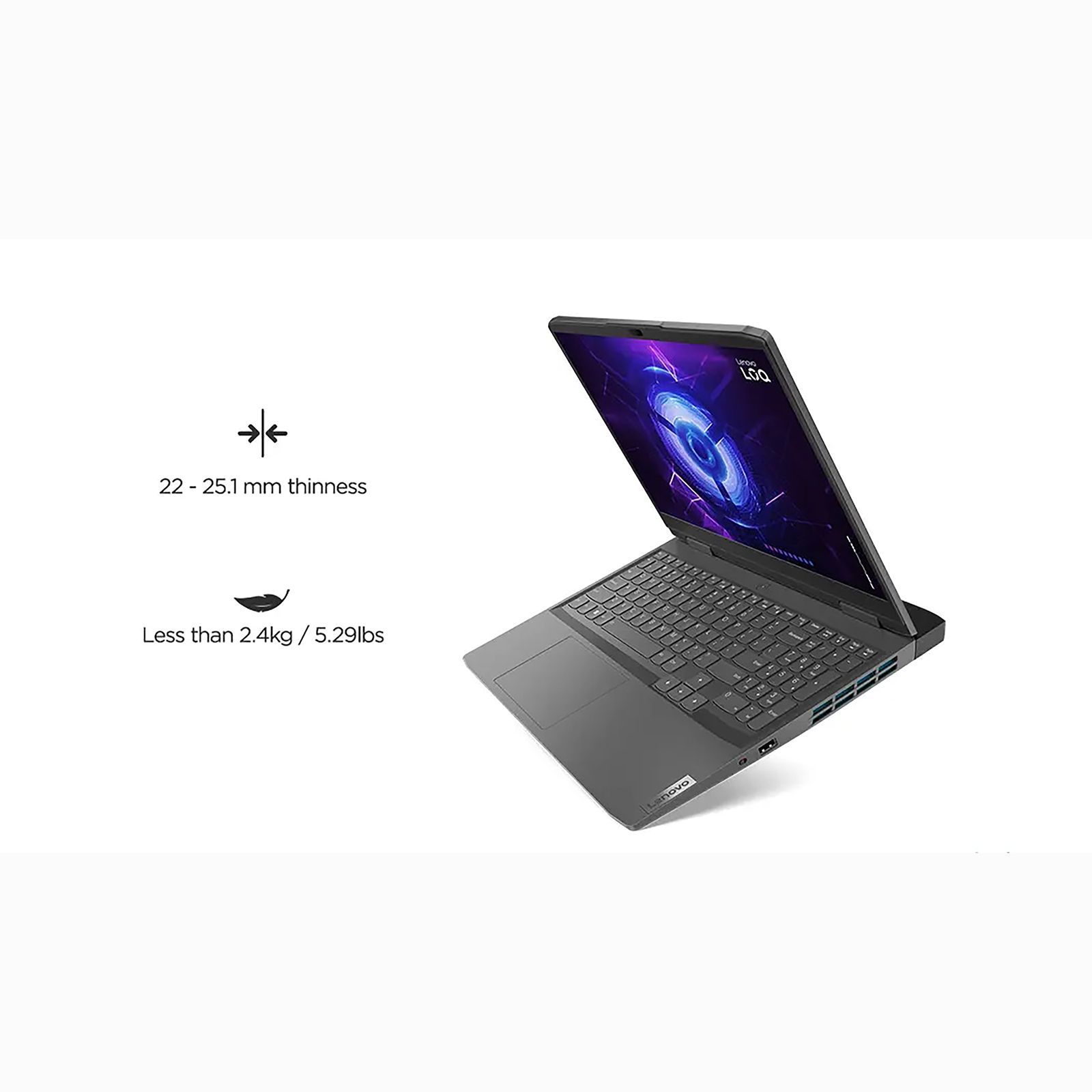 Lenovo LOQ Intel Core i7 13th Gen (15.6 inch, 16GB, 512GB, Windows 11, MS Office 2021, NVIDIA GeForce RTX 3050, IPS Display, Storm Grey, 82XV00BQIN)_8