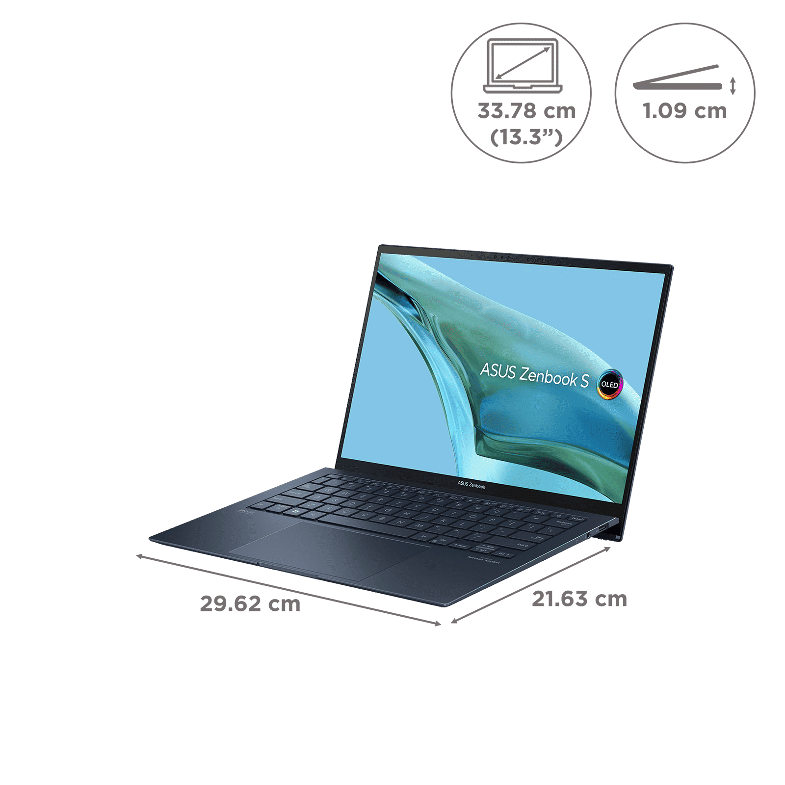 ASUS Zenbook S 13 Intel Core i7 13th Gen Thin and Light Laptop (16GB, 1TB SSD, Windows 11 Home, 13.3 inch OLED Display, MS Office 2021, Ponder Blue, 1 KG) ASUS Zenbook S 13 Intel Core i7 13th Gen Thin and Light Laptop (16GB, 1TB SSD, Windows 11 Home, 13.3 inch OLED Display, MS Office 2021, Ponder Blue, 1 KG)_2