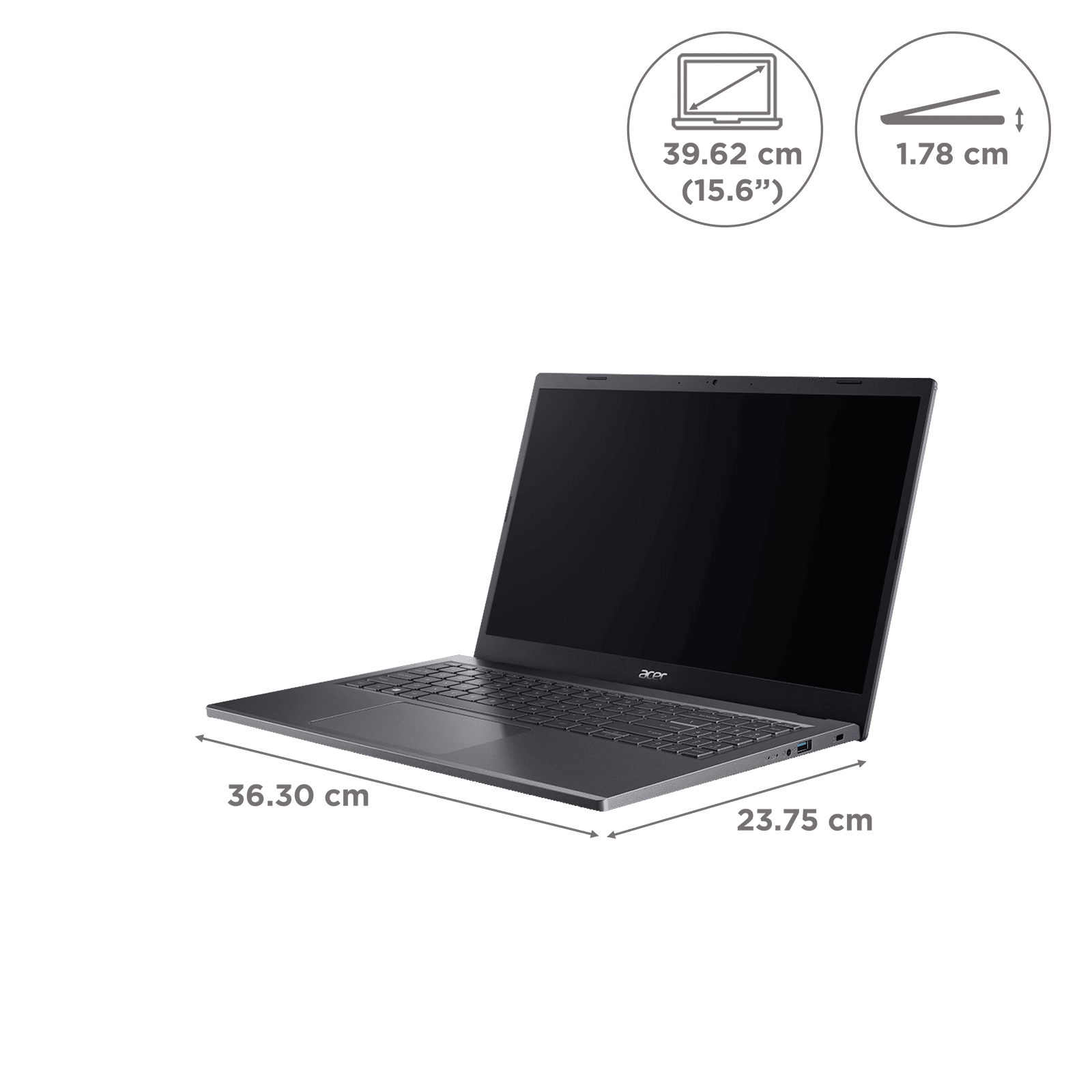 acer Aspire 5 A515-58M Intel Core i3 13th Gen Thin and Light Laptop (8GB, 512GB SSD, Windows 11 Home, 15.6 inch FHD Display, MS Office 2021, Steel Grey, 1.75 KG)_2