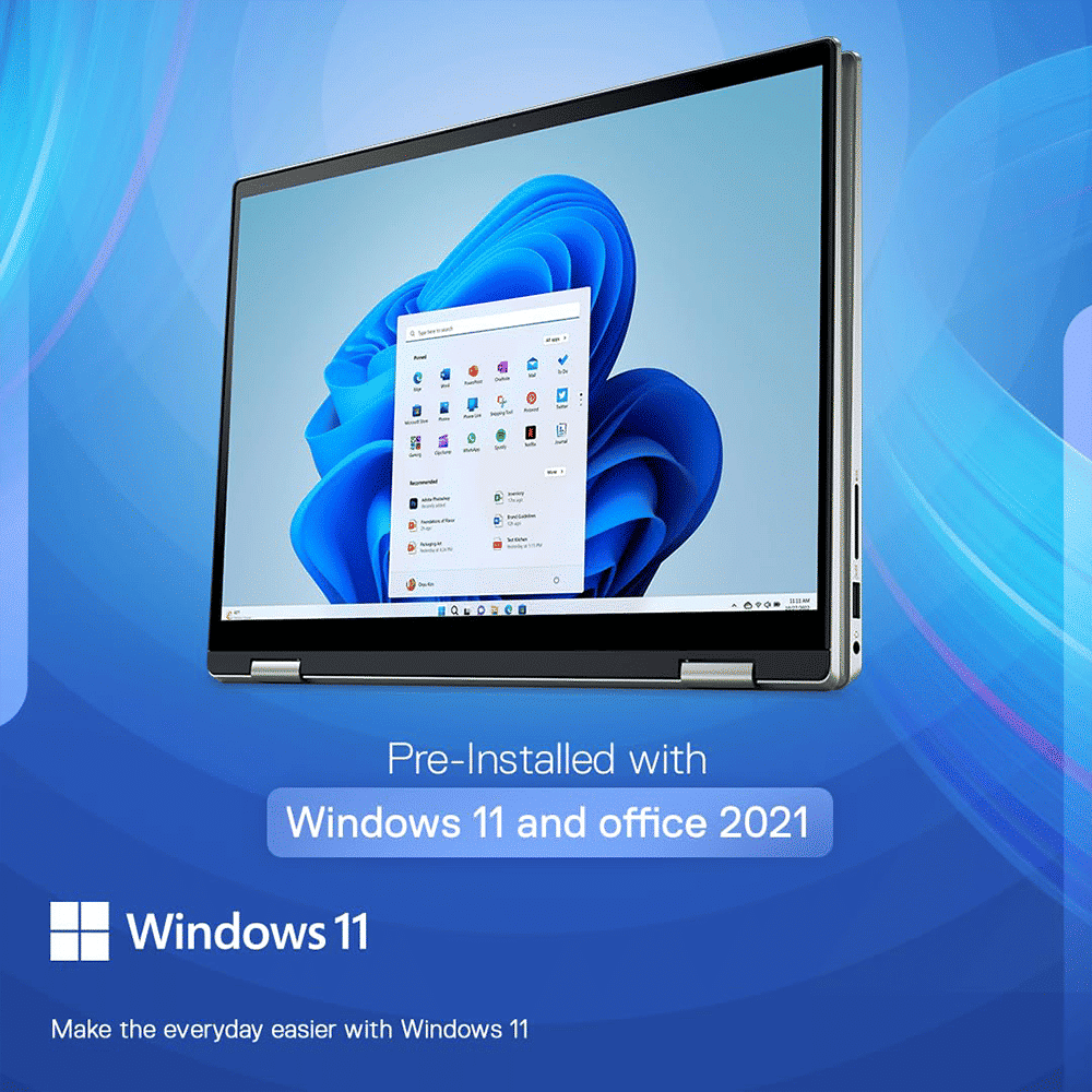 DELL Inspiron 7425 AMD Ryzen 5 (14 inch, 8GB, 512GB, Windows 11 Home, MS Office 2021, AMD Radeon, FHD Plus Display, Pebble, D560732WIN9P)_13