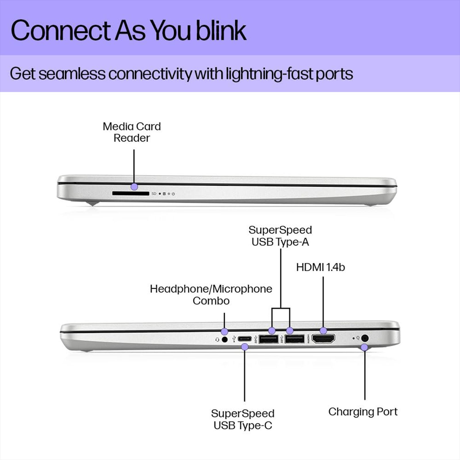 HP dr3002TU Intel Celeron (14 inch, 8GB, 512GB, Windows 11 Home, Intel UHD, HD Display, Silver, 14s-dr3002TU)_9