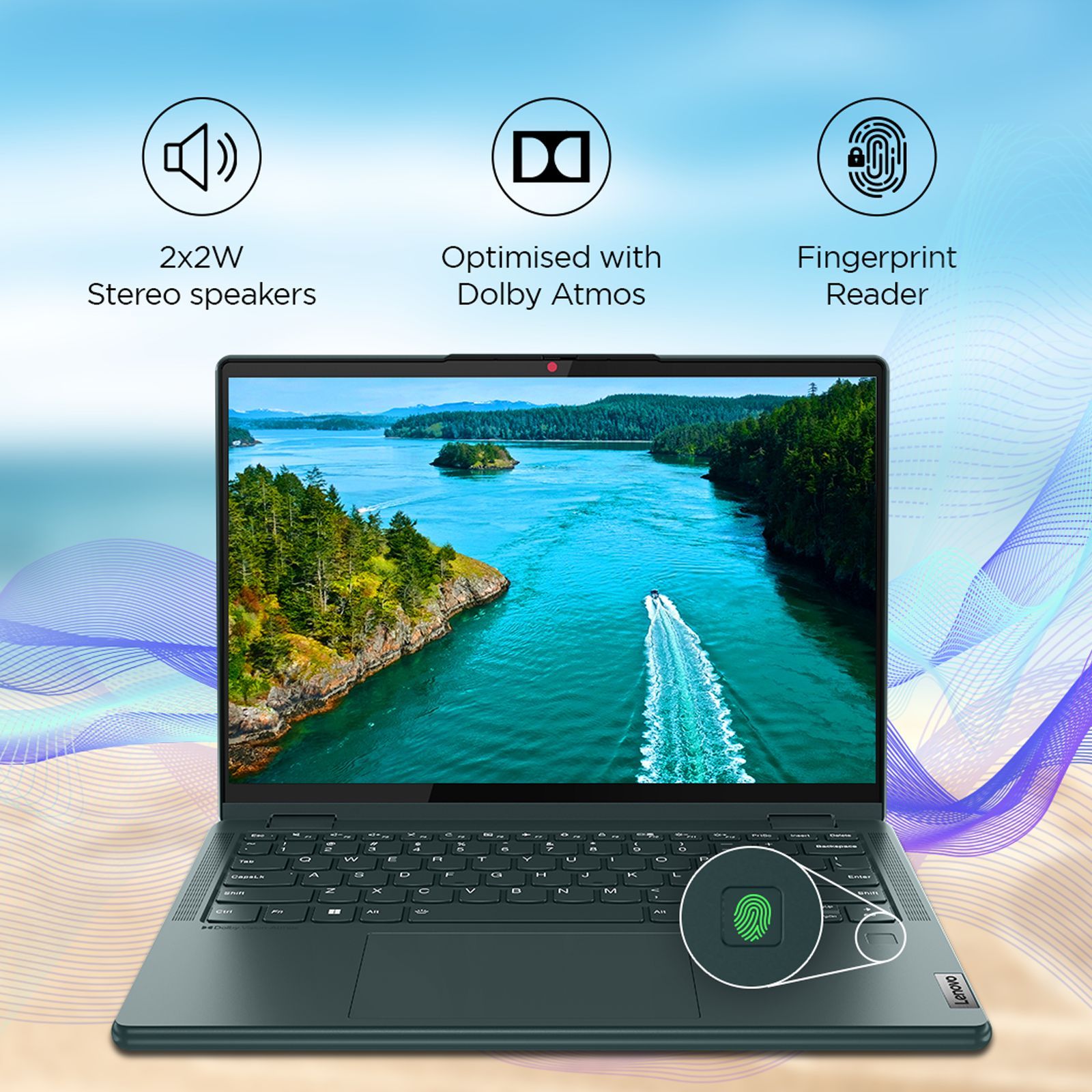 Lenovo Yoga 6 AMD Ryzen 5 (13.3 inch, 16GB, 512GB, Windows, MS Office 2021, AMD Radeon, FHD Display, Dark Teal, 83B2006CIN)_14