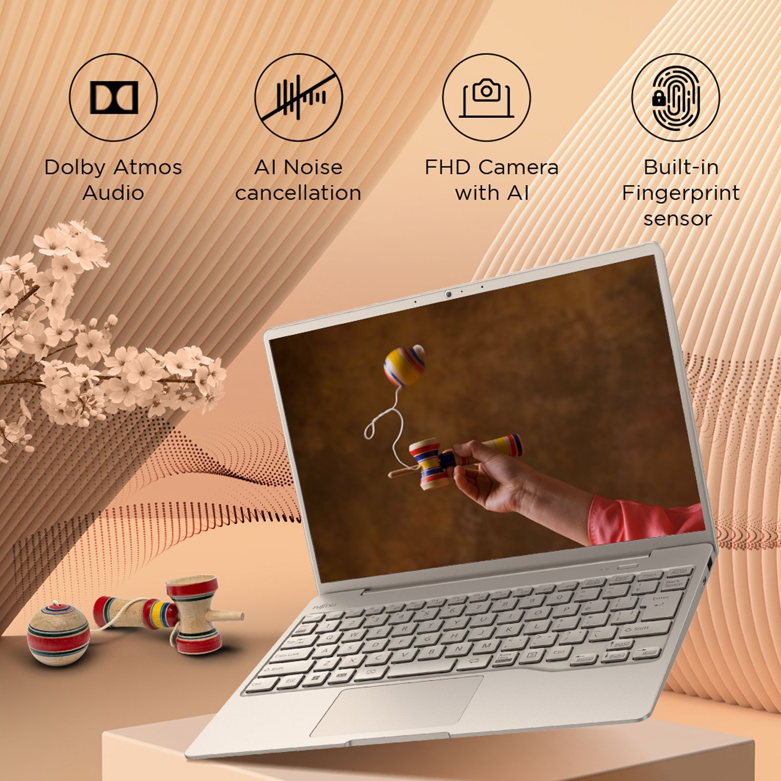 FUJITSU CH Intel Core i5 13th Gen (13.27 inch, 16GB, 512GB, Windows, MS Office 2021, Intel Iris Xe, FHD Display, Beige, 4ZR1L82433)_7