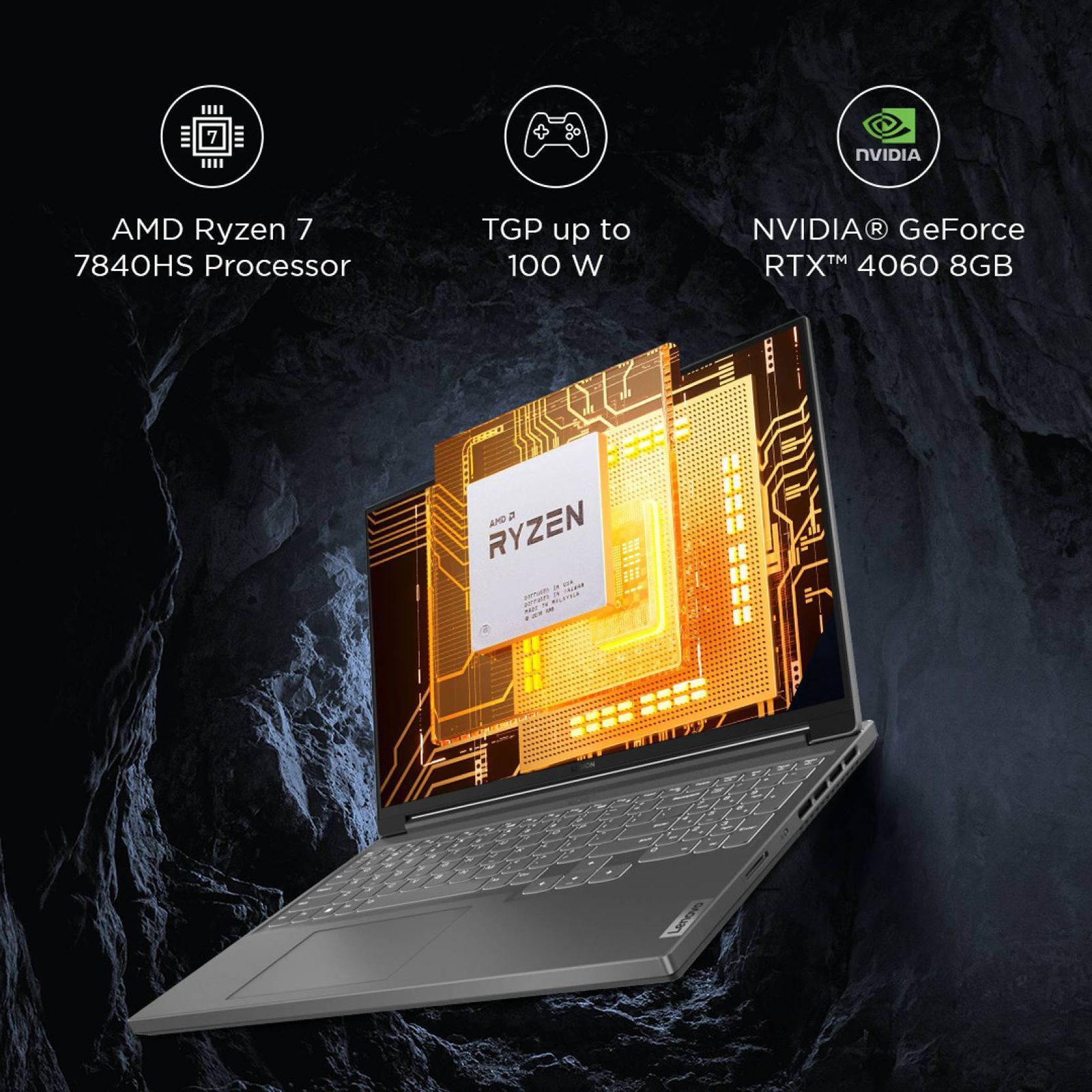 Lenovo Legion Slim 5 16APH8 AMD Ryzen 7 (16 inch, 16GB, 1TB, Windows 11 Home, MS Office 2021, NVIDIA GeForce RTX 4060, FHD Display, Grey, 82Y9009JIN)_5
