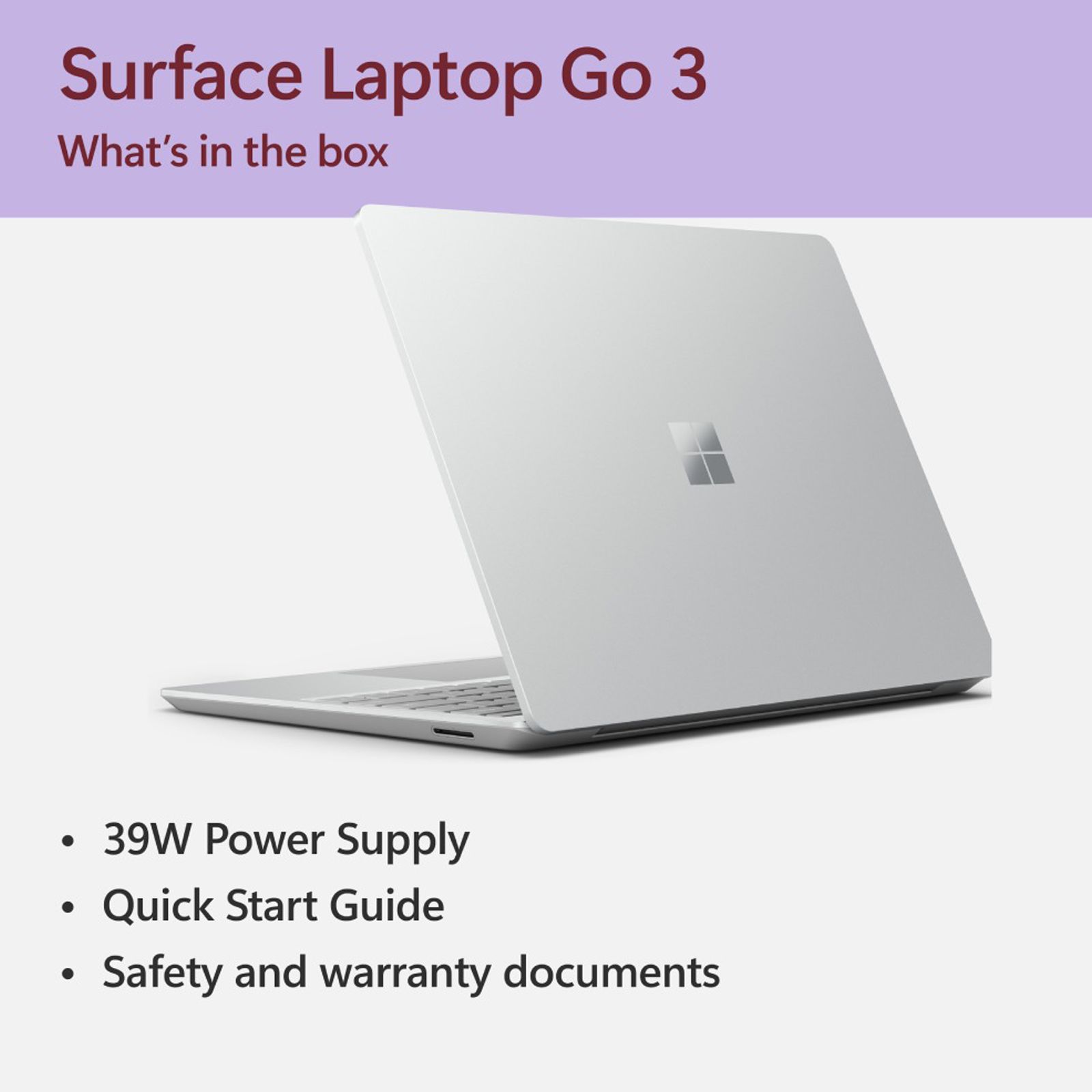 Microsoft Surface Laptop Go 3 Intel Core i5 12th Gen (12.4 inch, 8GB, 256GB, Windows 11 Home, Intel Iris Xe, PixelSense Display, Platinum, XK100045)_14