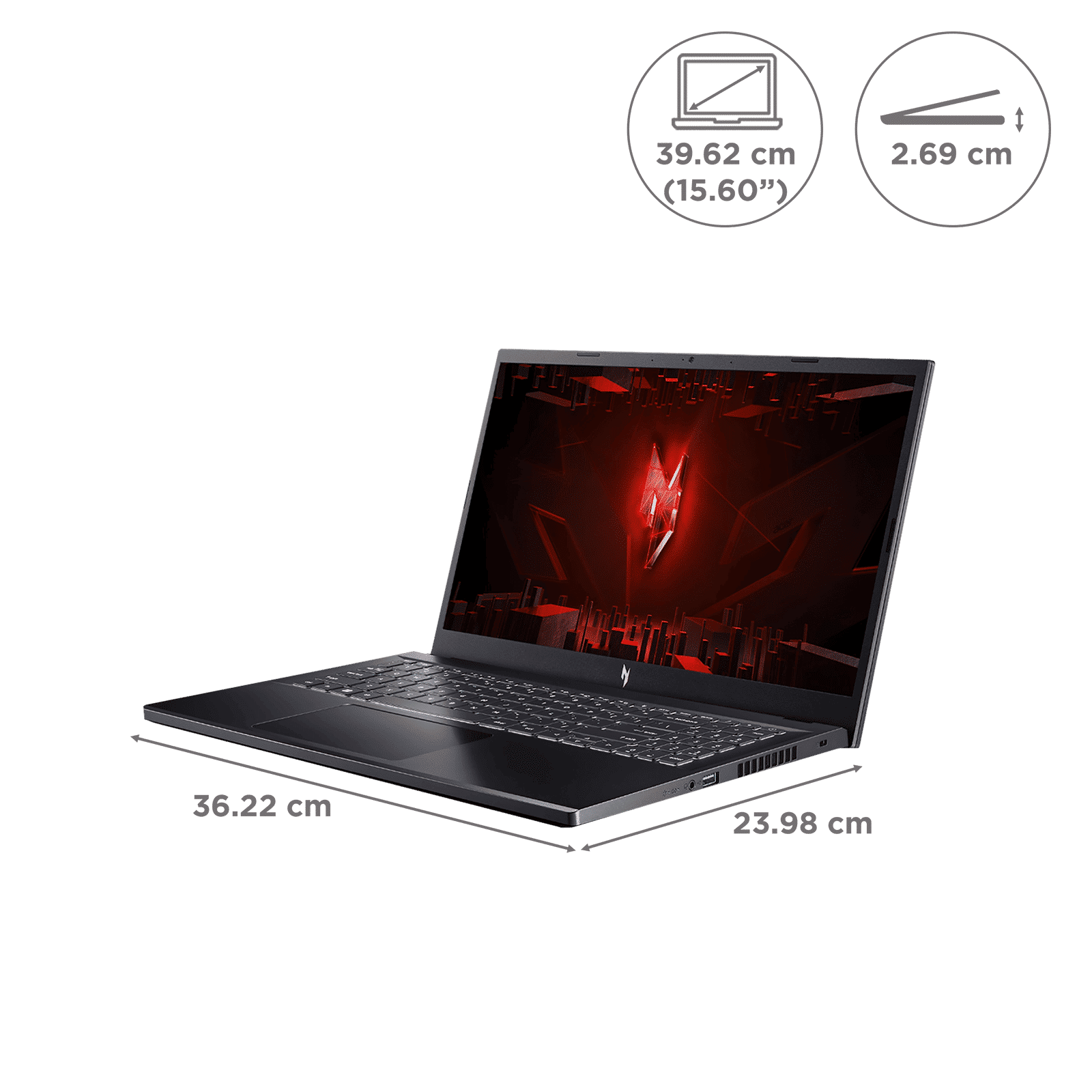 acer Nitro 5 Intel Core i5 13th Gen (15.6 inch, 16GB, 512GB, Windows 11 Home, MS Office 2021, NVIDIA GeForce RTX 3050, FHD Display, Black, ANV15-51)_2