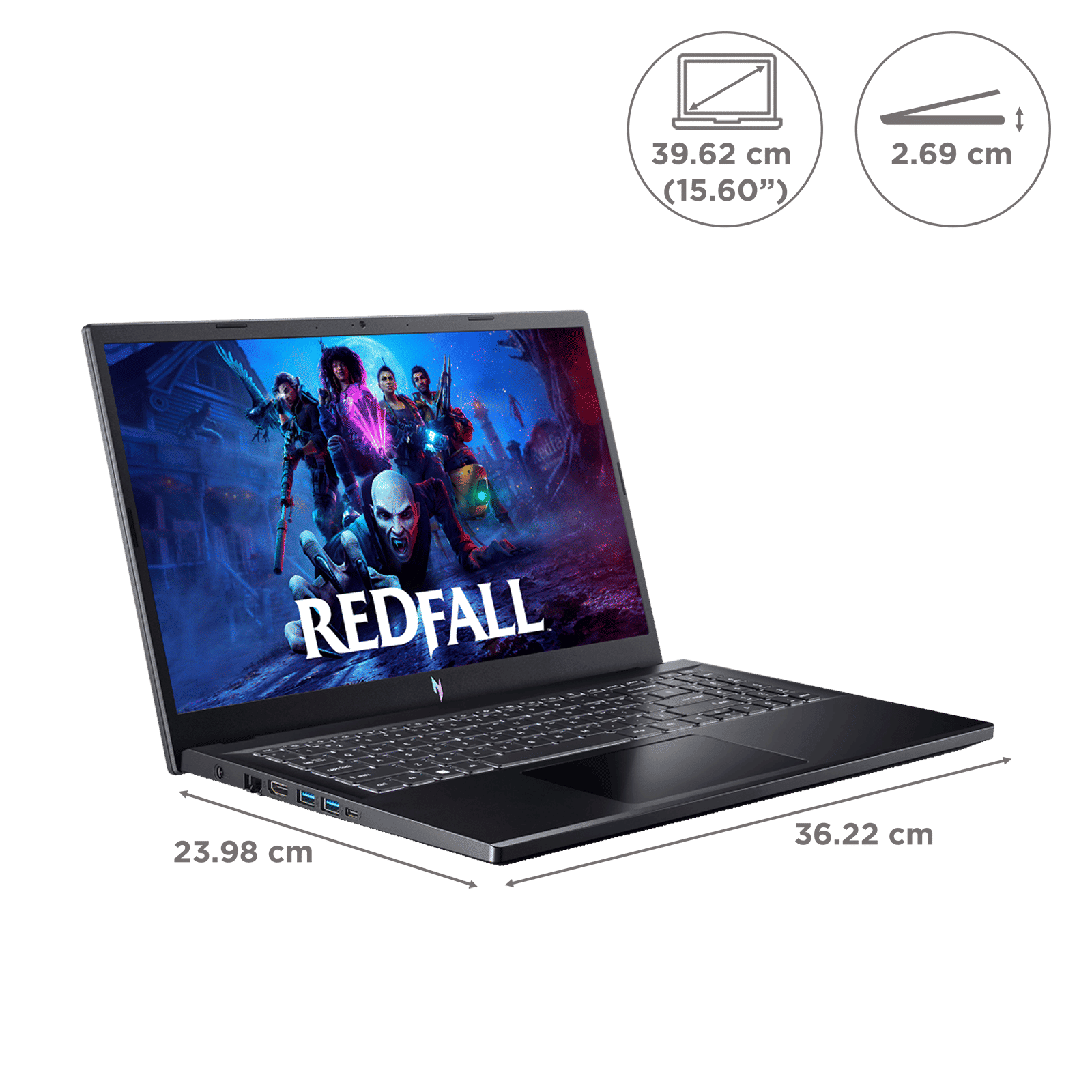 acer Nitro 5 Intel Core i5 13th Gen Gaming Laptop (16GB, 512GB, Windows 11 Home, 6GB Graphics, 15.6 inch 144 Hz FHD IPS Display, NVIDIA GeForce RTX 4050, MS Office 2021, Obsidian Black, 2.13 KG)_2