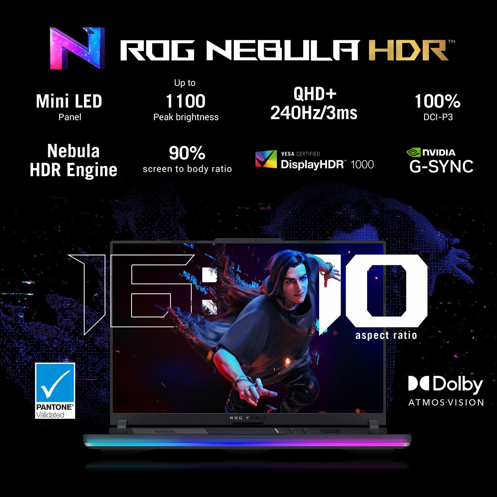 ASUS ROG Strix Intel Core i9 13th Gen Gaming Laptop (32GB, 1TB SSD, Windows 11 Home, 12GB Graphics, 16 inch 240Hz QHD Display, NVIDIA GeForce RTX 4080, MS Office 2021, Off Black, 2.6 KG)_10