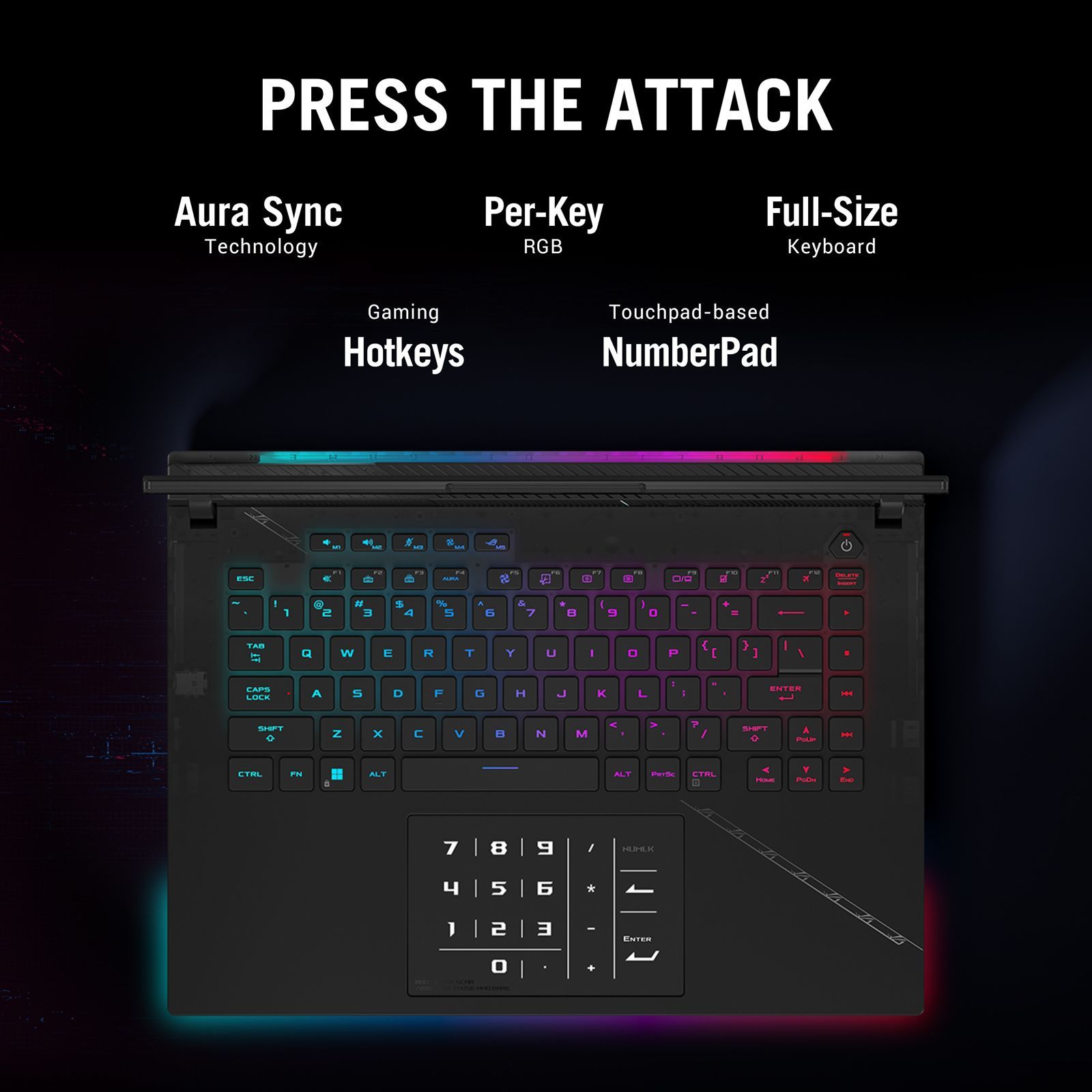 ASUS ROG Strix Intel Core i9 13th Gen Gaming Laptop (32GB, 1TB SSD, Windows 11 Home, 12GB Graphics, 16 inch 240Hz QHD Display, NVIDIA GeForce RTX 4080, MS Office 2021, Off Black, 2.6 KG)_12