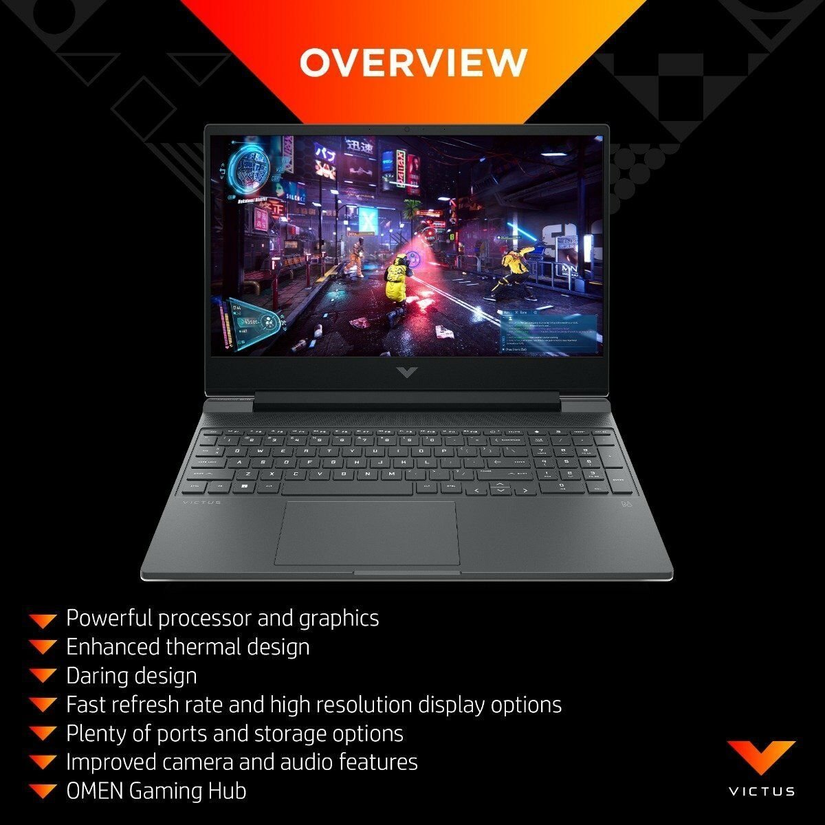 HP Victus Intel Core i7 12th Gen Gaming Laptop (16GB, 1TB SSD, Windows 11 Home, 4GB Graphics, 15.6 inch 144 Hz Full HD IPS Display, NVIDIA GeForce RTX 3050, MS Office 2021, Mica Silver, 2.29 KG)_10