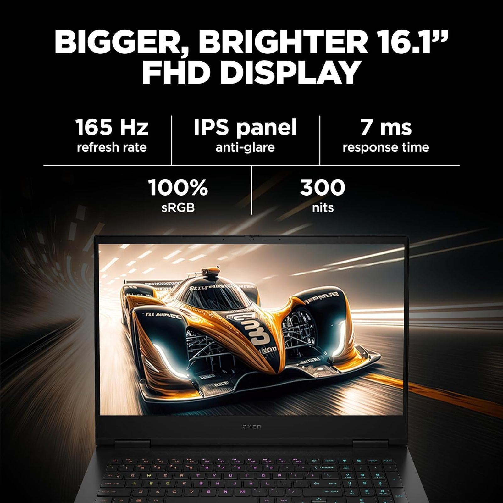 HP Omen WF1026TX Intel Core i7 14th Gen Gaming Laptop (16GB, 1TB SSD, Windows 11 Home, 8GB Graphics, 16.1 inch Full HD IPS Display, MS Office 2021, Shadow Black, 2.32 KG)_9