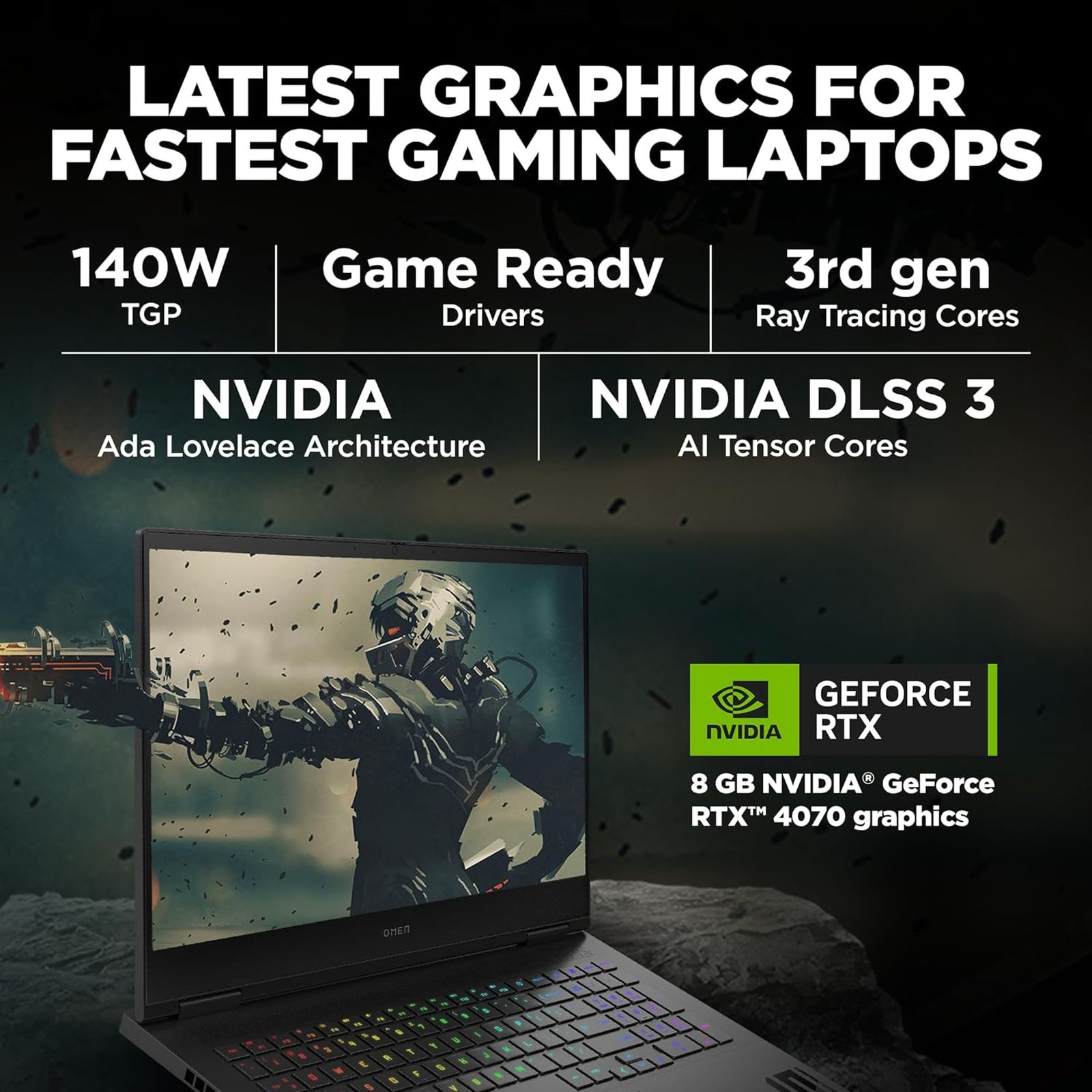 HP Omen WF1026TX Intel Core i7 14th Gen Gaming Laptop (16GB, 1TB SSD, Windows 11 Home, 8GB Graphics, 16.1 inch Full HD IPS Display, MS Office 2021, Shadow Black, 2.32 KG)_6