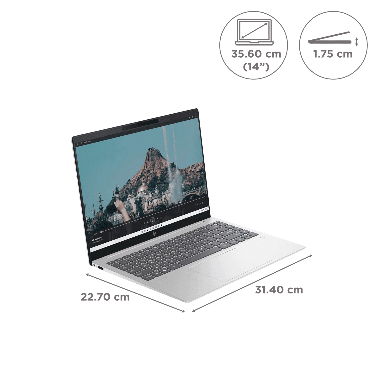 HP Pavilion Plus 14 ew0116TU Intel Core i5 13th Gen Laptop (16GB, 512GB SSD, Windows 11 Home, 14 inch WUXGA IPS Display, MS Office 2021, Natural Silver Aluminum, 1.38 KG)_2