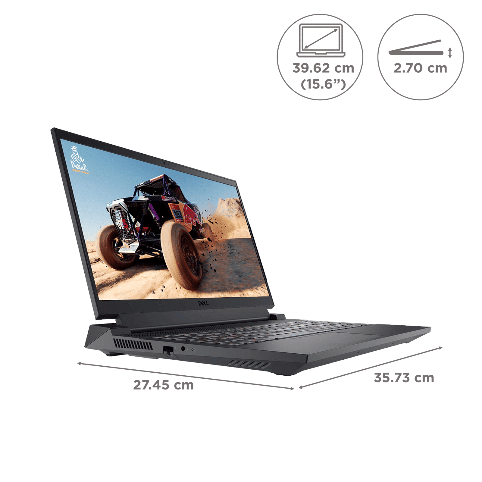 DELL G15 5530 Intel Core i5 13th Gen Gaming Laptop (16GB, 512GB SSD, Windows 11 Home, 6GB Graphics, 15.6 inch 120 Hz Full HD Display, NVIDIA GeForce RTX 3050, MS Office 2021, Dark Shadow Gray, 2.8 KG)_2