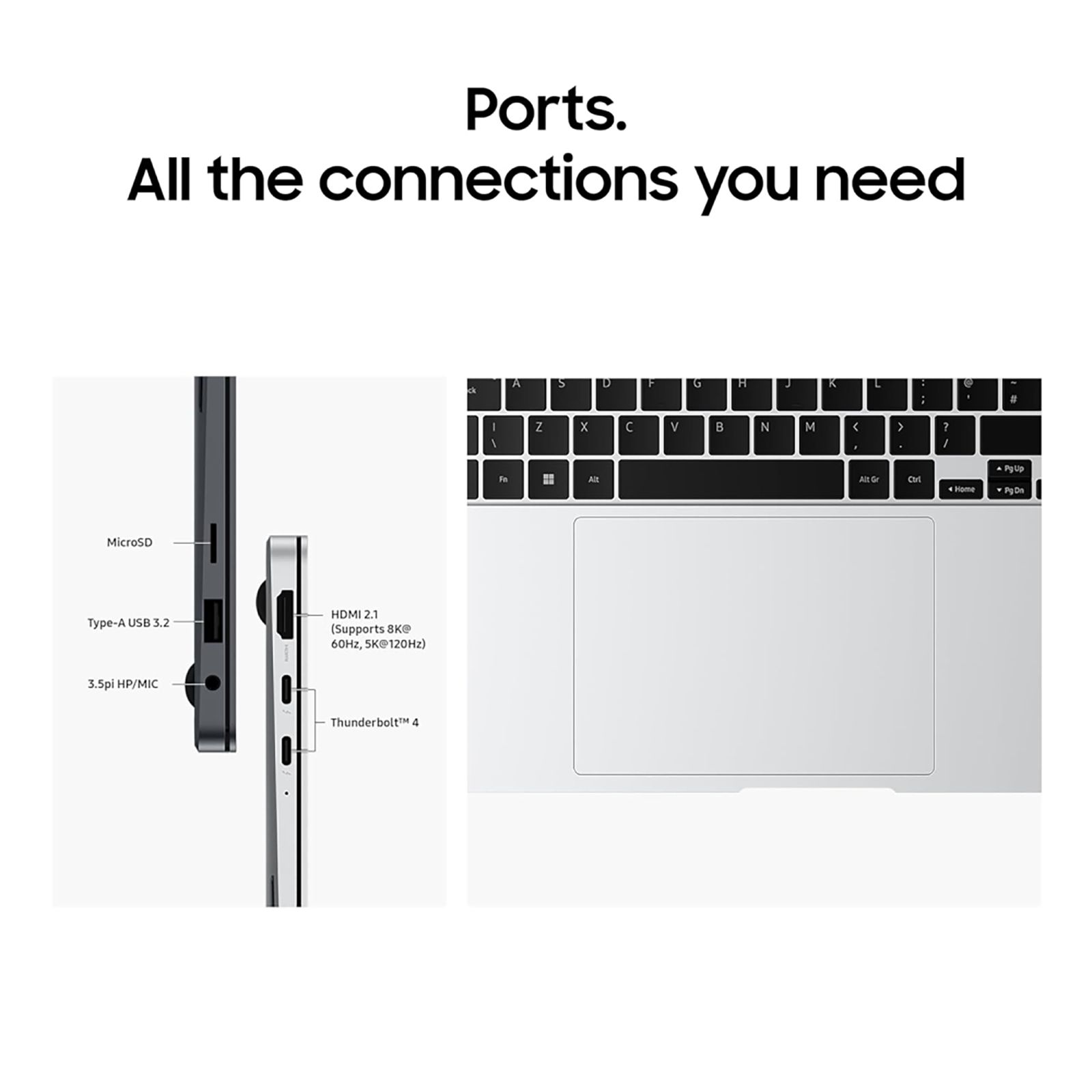 SAMSUNG Galaxy Book 4 Pro Intel Core Ultra 5 Touchscreen Thin and Lightweight Laptop (16GB, 512GB SSD, Windows 11 Home, 14 inch WQXGA Plus AMOLED Display, MS Office 2021, Platinum Silver, 1.23 KG)_12