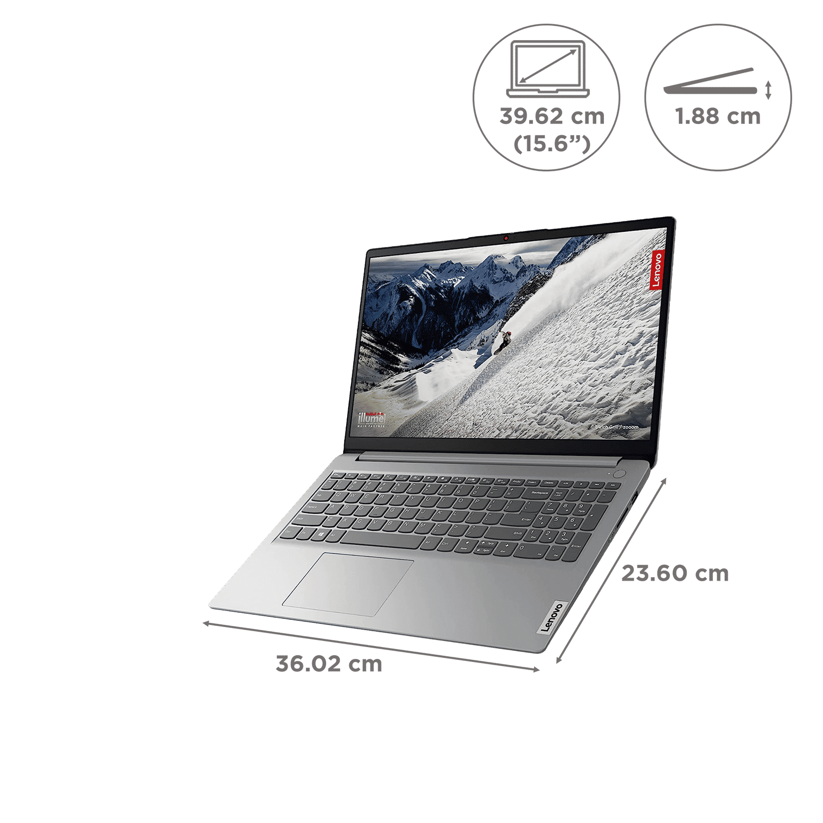 Lenovo IdeaPad 1 15ALC7 AMD Ryzen 7 Laptop (16GB, 512GB SSD, Windows 11 Home, 15.6 inch Full HD IPS Display, MS Office Home & Student 2021, Graphite Grey, 1.6 KG)_2