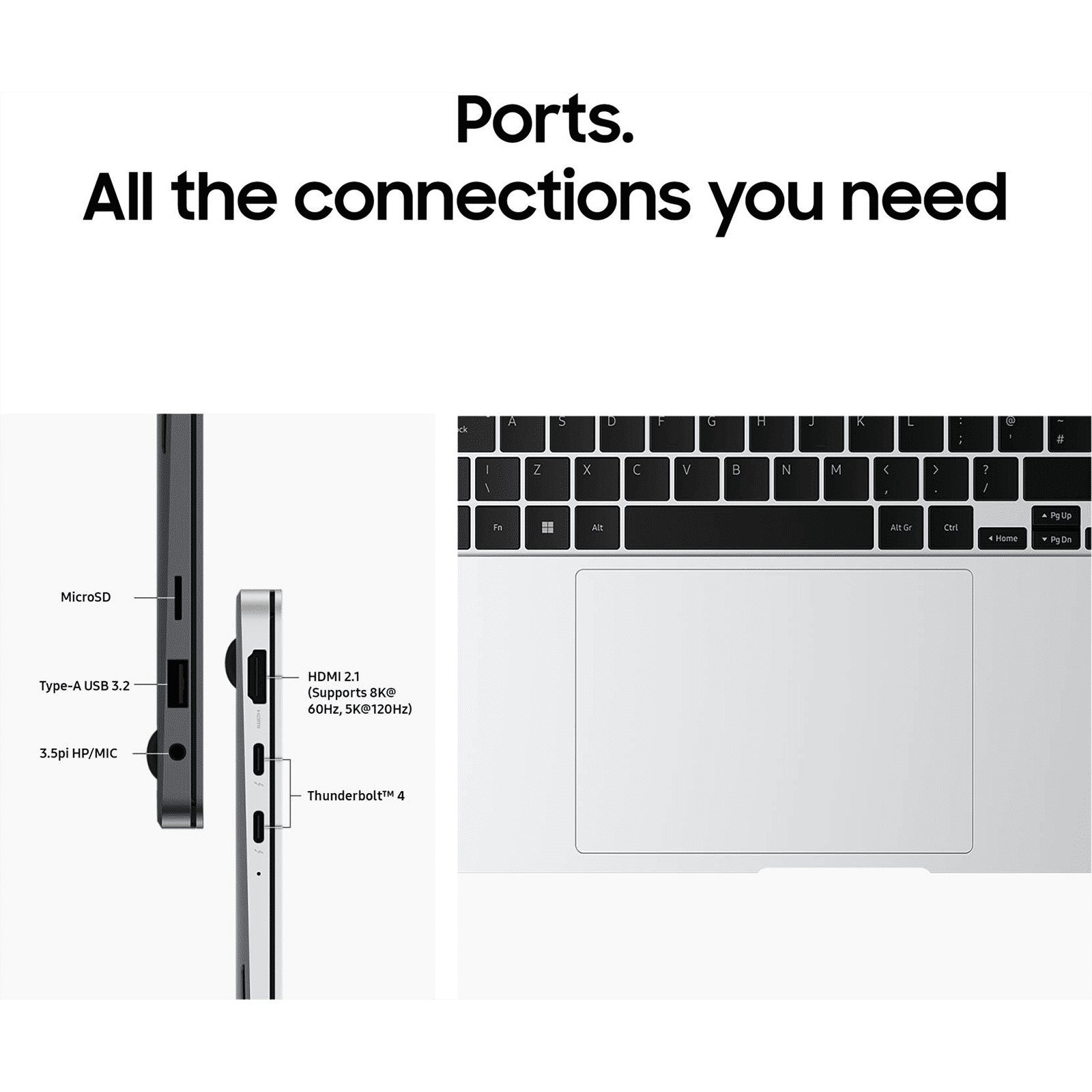 SAMSUNG Galaxy Book4 Pro Intel Core Ultra 7 Touchscreen Thin & Light Laptop (16GB, 512GB SSD, Windows 11 Home, 16 inch 60 Hz WQXGA Plus AMOLED Display, MS Office 2021, Moonstone Gray, 1.56 KG)_14