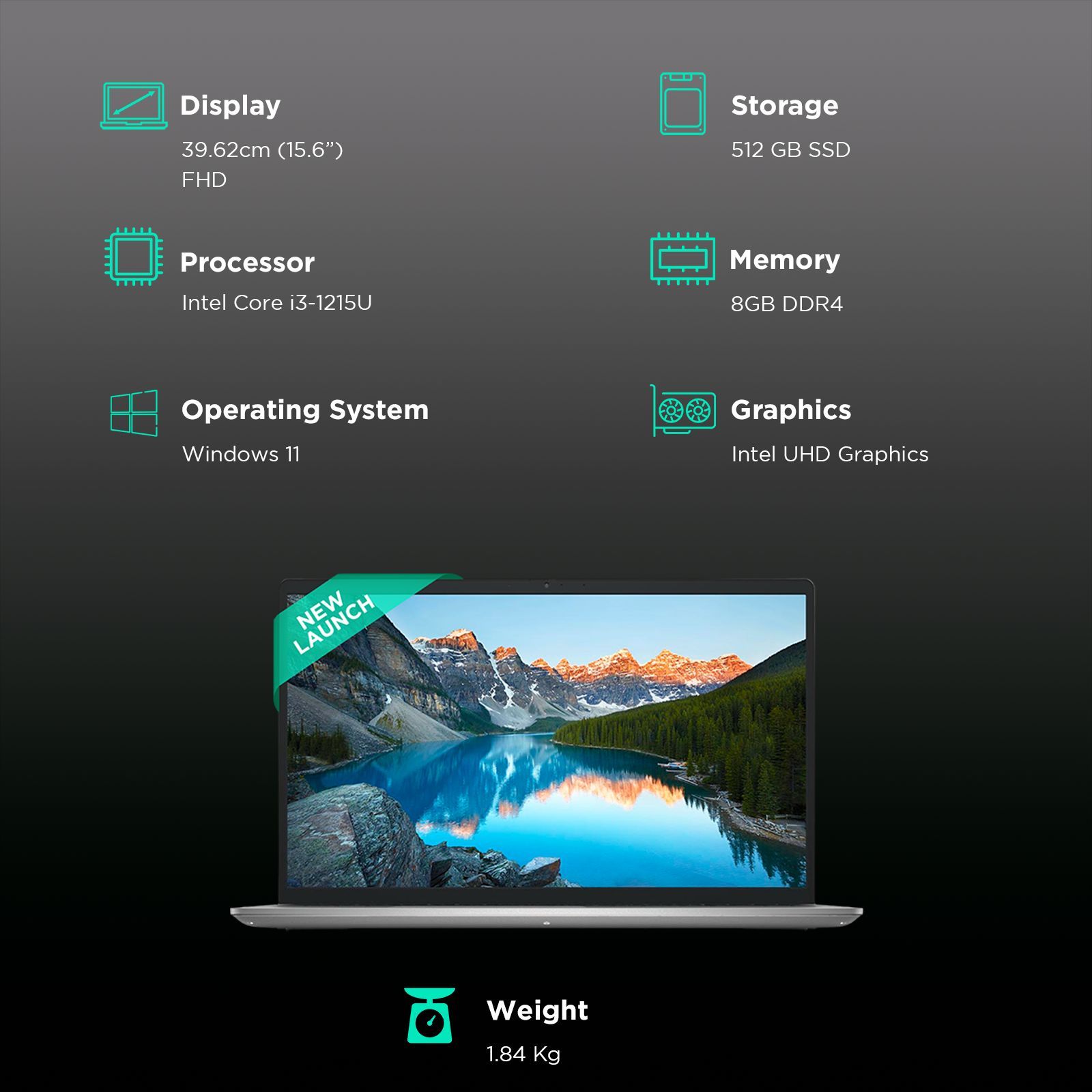 DELL Inspiron 3520 Intel Core i3 12th Gen Notebook Laptop (8GB, 512GB SSD, Windows 11 Home, 15.6 inch Full HD Display, MS Office Home & Student 2021, Silver, 1.65 KG) DELL Inspiron 3520 Intel Core i3 12th Gen Notebook Laptop (8GB, 512GB SSD, Windows 11 Home, 15.6 inch Full HD Display, MS Office Home & Student 2021, Silver, 1.65 KG)_3