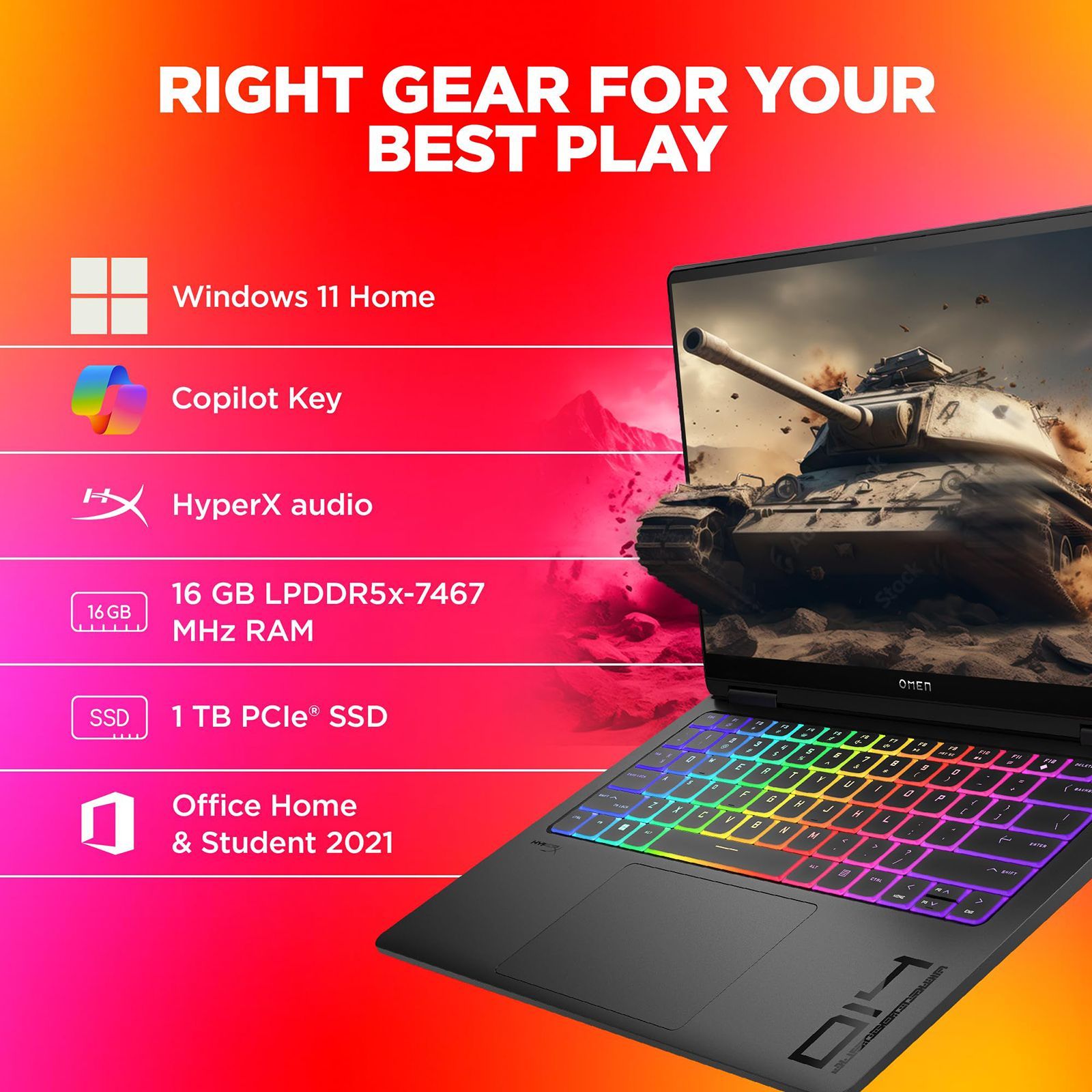 HP Omen 14 fb0007TX Intel Core Ultra 7 Gaming Laptop (16GB, 1TB SSD, Windows 11 Home, 8GB Graphics, 14 inch 120 Hz OLED Display, NVIDIA GeForce RTX 4060, MS Office 365, Shadow Black Aluminum, 1.63 KG)_9