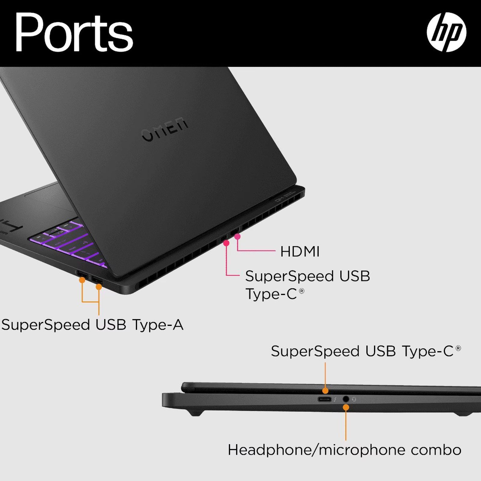 HP Omen 14 fb0007TX Intel Core Ultra 7 Gaming Laptop (16GB, 1TB SSD, Windows 11 Home, 8GB Graphics, 14 inch 120 Hz OLED Display, NVIDIA GeForce RTX 4060, MS Office 365, Shadow Black Aluminum, 1.63 KG)_13