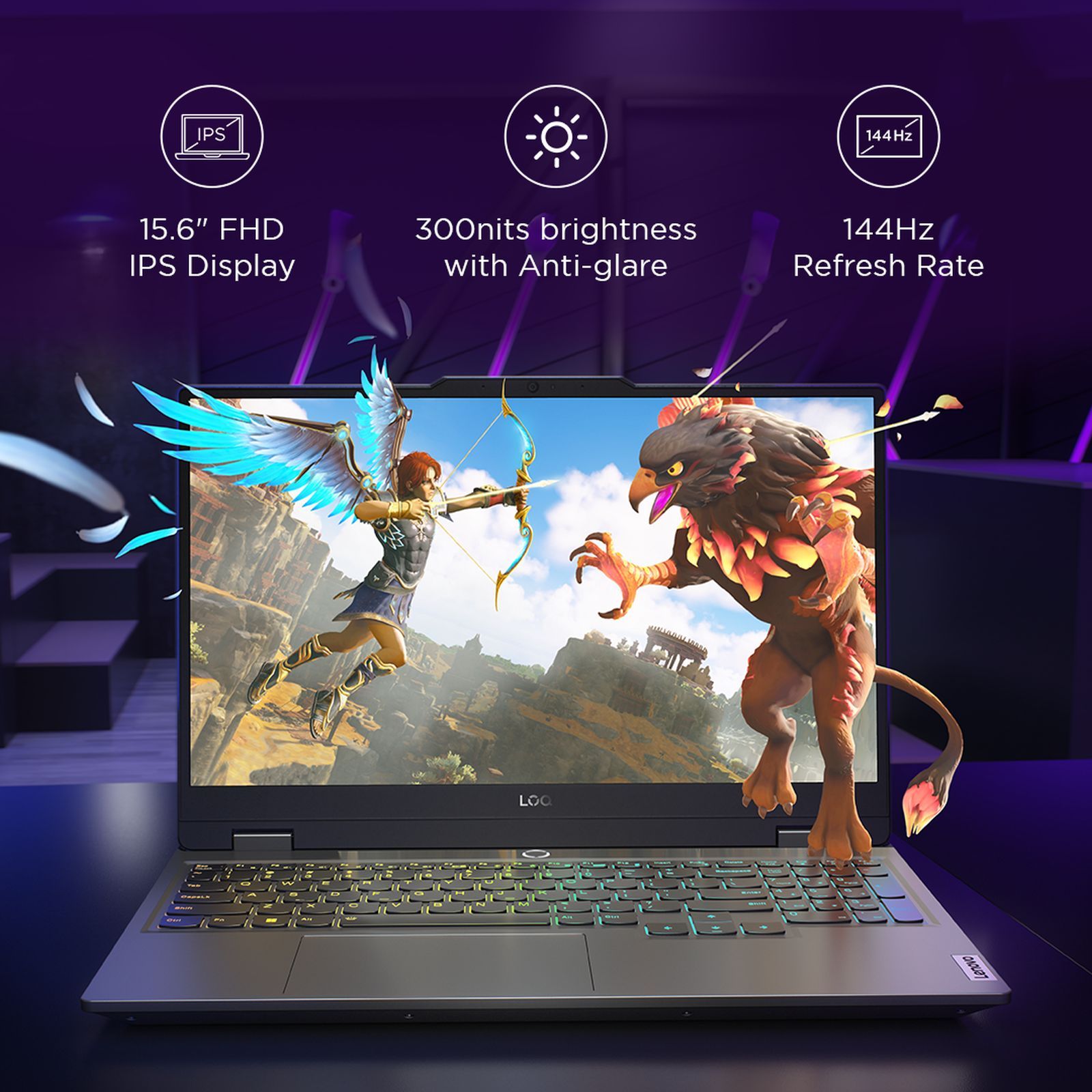Lenovo LOQ 15IRX9 Intel Core i7 14th Gen Gaming Laptop (16GB, 1TB SSD, Windows 11 Home, 8GB Graphics, 15.6 inch 144 Hz Full HD IPS Display, NVIDIA GeForce RTX 4060, MS Office Home & Student 2021, Luna Grey, 2.38 KG)_10