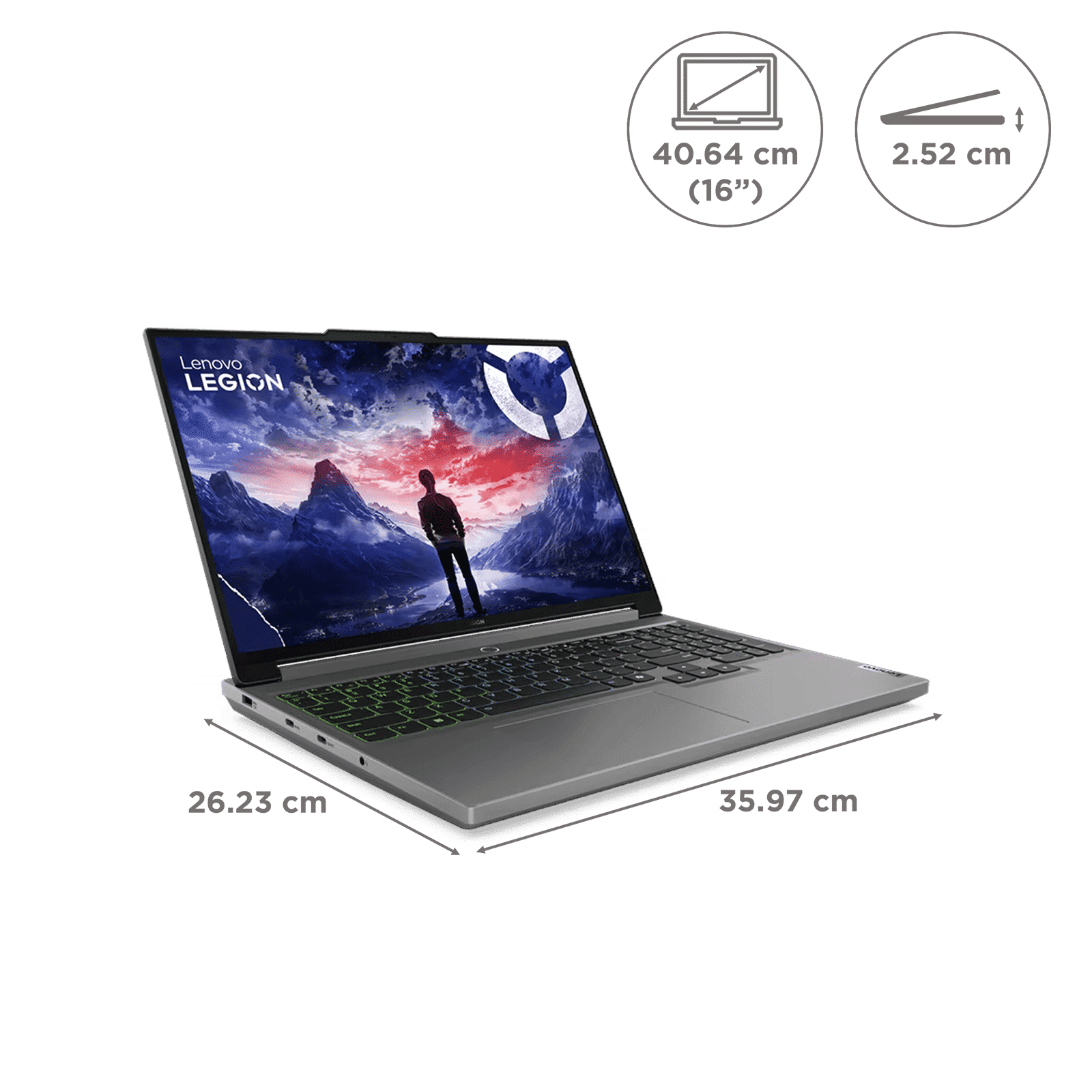 Lenovo Legion 5i 16IRX9 Intel Core i7 14th Gen Gaming Laptop (16GB, 1TB SSD, Windows 11 Home, 8GB Graphics, 16 inch 165 Hz WQXGA IPS Display, NVIDIA GeForce RTX 4060, MS Office Home & Student 2021, Luna Grey, 2.36 KG)_2