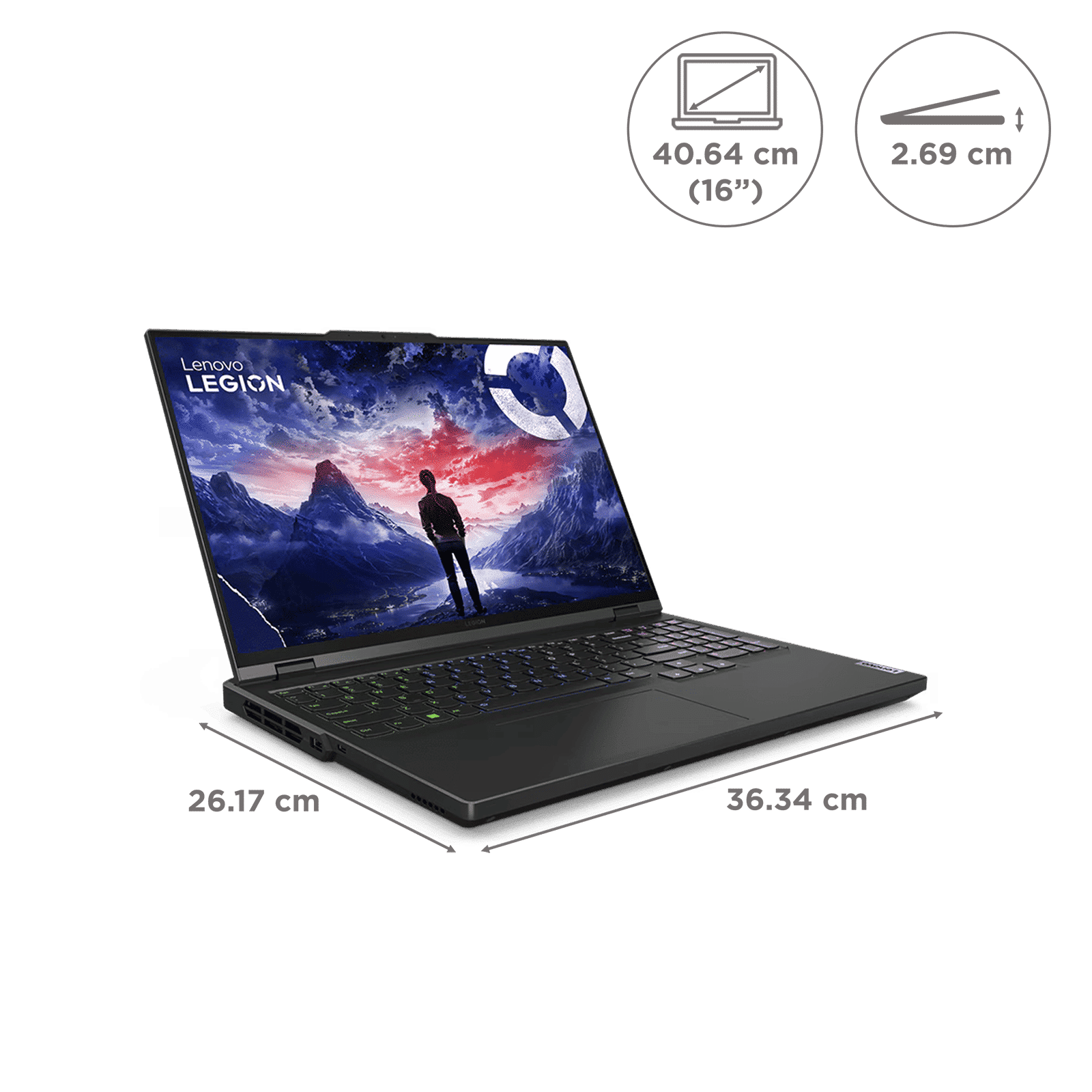 Lenovo Legion Pro 5i 16IRX9 Intel Core i7 14th Gen Gaming Laptop (16GB, 1TB SSD, Windows 11 Home, 8GB Graphics, 16 inch 240 Hz WQXGA IPS Display, NVIDIA GeForce RTX 4060, MS Office Home & Student 2021, Onyx Grey, 2.5 KG)_2