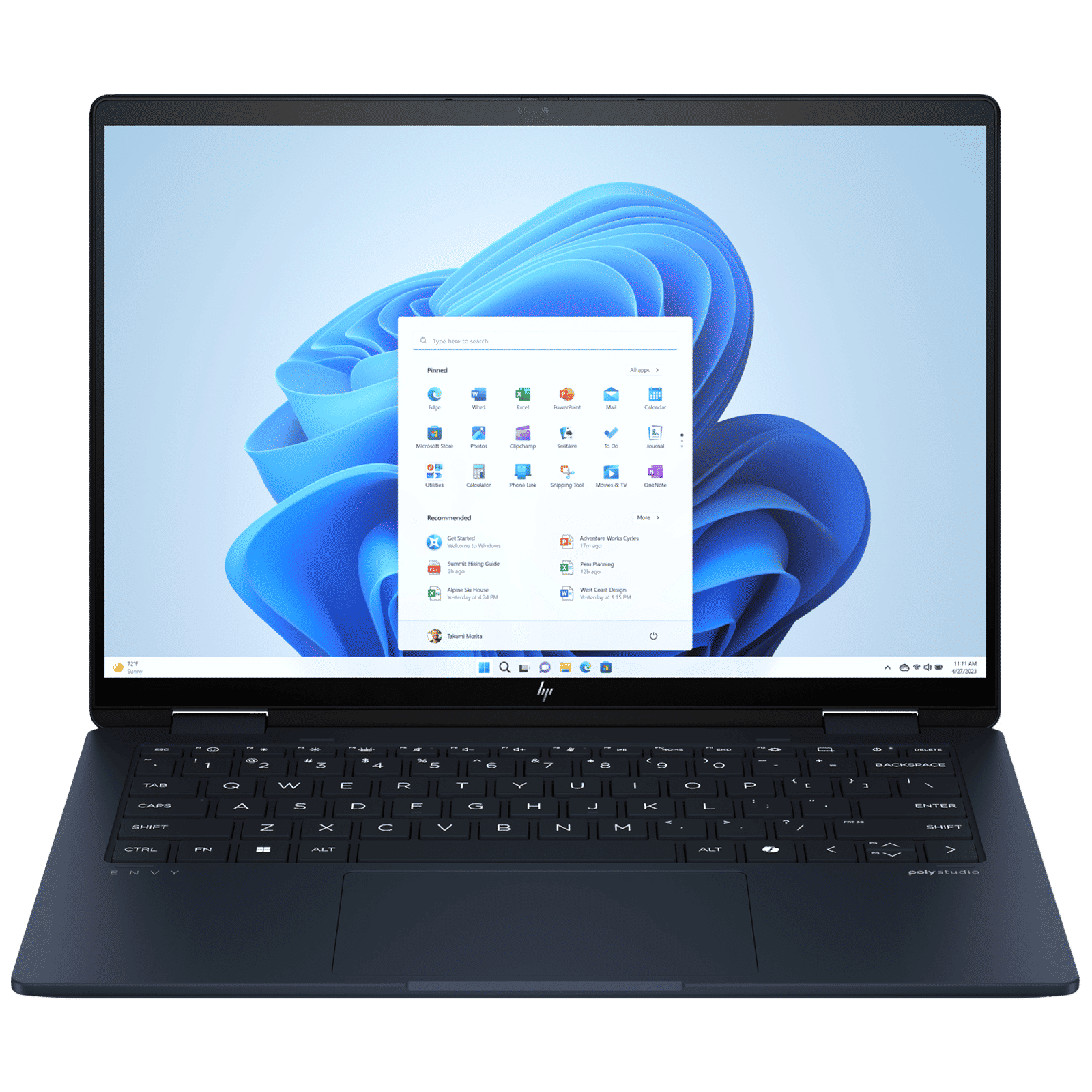 HP Envy x360 14t fc000 Intel Core Ultra 5 Touchscreen 2-in-1 Laptop (16GB, 512GB SSD, Windows 11 Home, 14 inch WUXGA IPS Display, MS Office 2021, Atmospheric Blue, 1.44 KG)_4