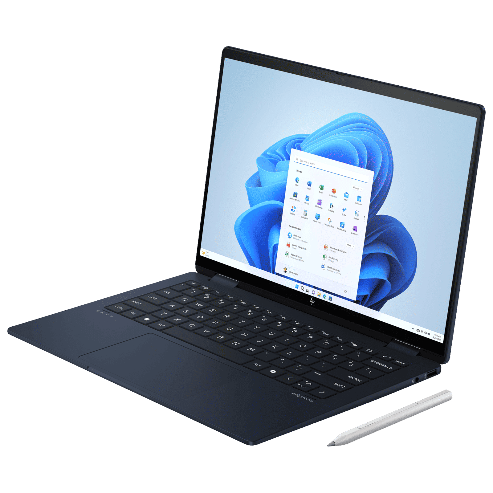 HP Envy x360 14t fc000 Intel Core Ultra 5 Touchscreen 2-in-1 Laptop (16GB, 512GB SSD, Windows 11 Home, 14 inch WUXGA IPS Display, MS Office 2021, Atmospheric Blue, 1.44 KG)_5