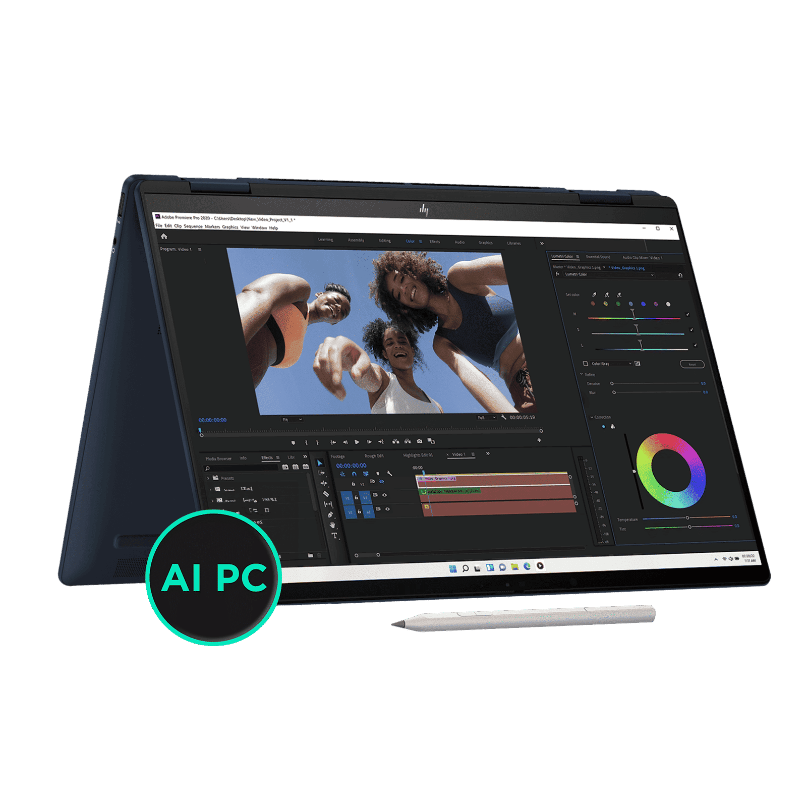 HP Envy x360 14 fc0100TU Intel Core Ultra 7 Touchscreen 2-in-1 Laptop (32GB, 1TB SSD, Windows 11 Home, 14 inch OLED Display, MS Office 2021, Atmospheric Blue, 1.39 KG)_1