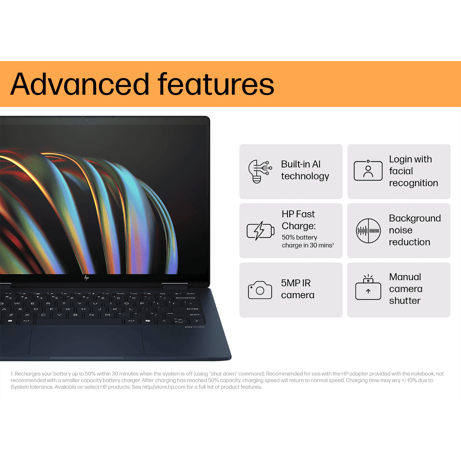 HP Envy x360 14 fc0100TU Intel Core Ultra 7 Touchscreen 2-in-1 Laptop (32GB, 1TB SSD, Windows 11 Home, 14 inch OLED Display, MS Office 2021, Atmospheric Blue, 1.39 KG)_11