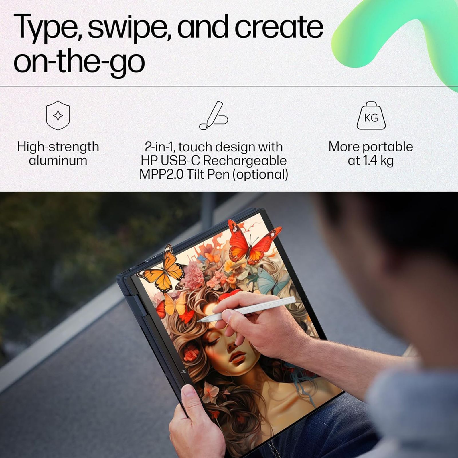 HP Envy x360 14 fc0100TU Intel Core Ultra 7 Touchscreen 2-in-1 Laptop (32GB, 1TB SSD, Windows 11 Home, 14 inch OLED Display, MS Office 2021, Atmospheric Blue, 1.39 KG)_19