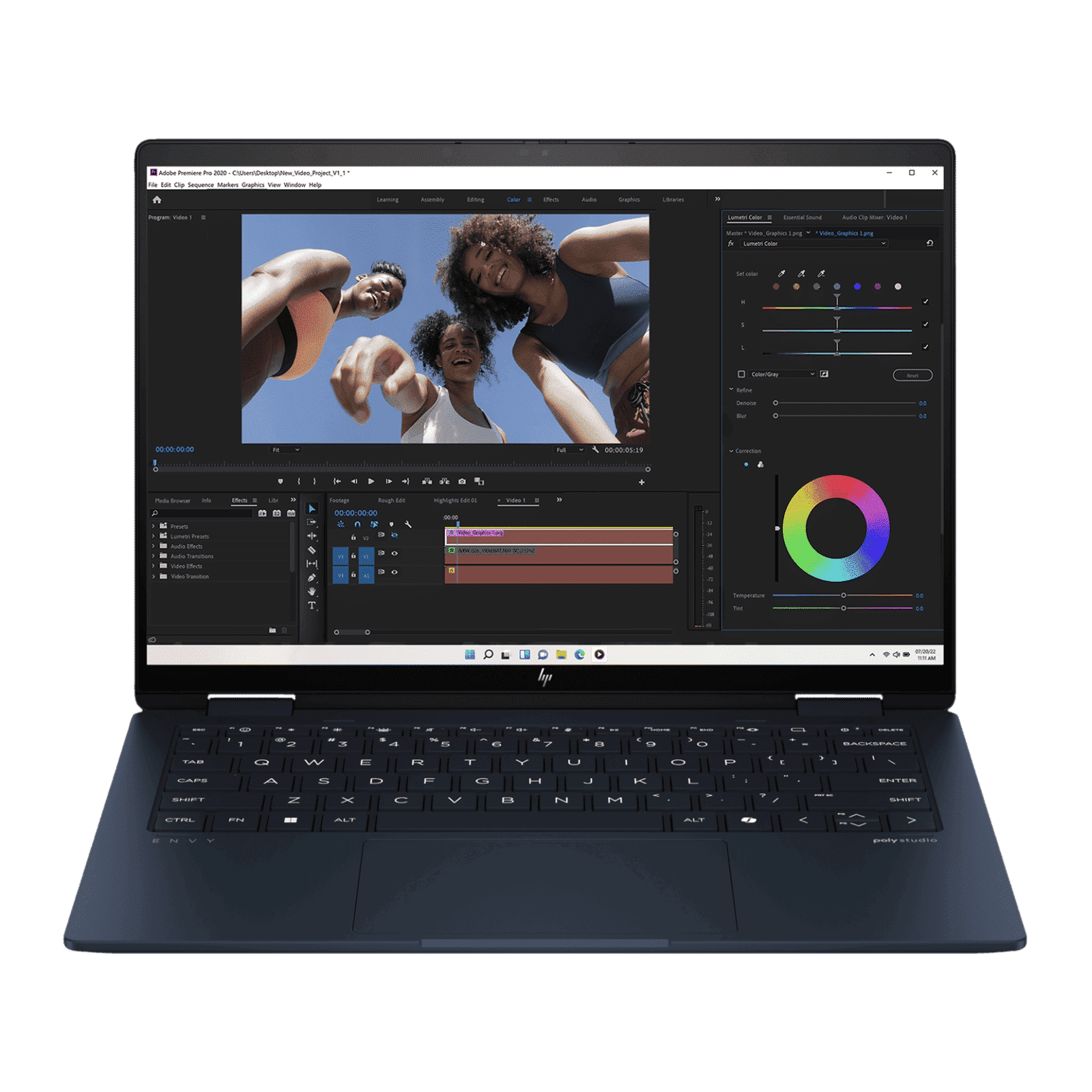 HP Envy x360 14 fc0078TU Intel Core Ultra 5 Touchscreen 2-in-1 Laptop (16GB, 512GB SSD, Windows 11 Home, 14 inch 2.8K OLED Display, MS Office 2021, Atmospheric Blue, 1.39 KG)_9