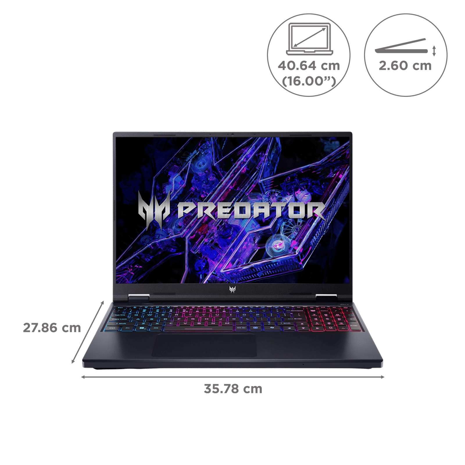 acer Predator Helios Neo 16 Intel Core i7 14th Gen Gaming Laptop (16GB, 512GB SSD, Windows 11 Home, 6GB Graphics, 16 inch 165 Hz WUXGA IPS Display, NVIDIA GeForce RTX 4050, Abyssal Black, 2.8 KG)_2