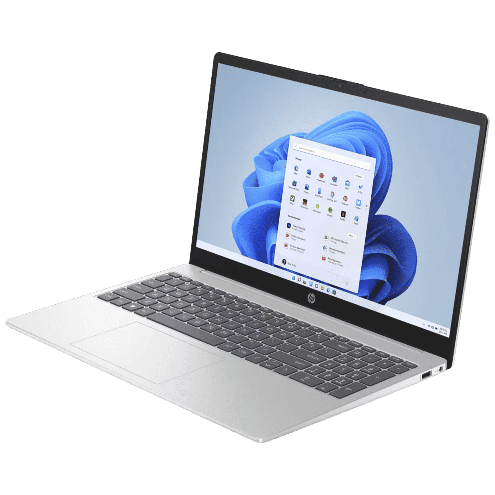 HP FD1098TU Intel Core Ultra 5 Thin and Light Laptop (8GB, 512GB SSD, Windows 11 Home, 15.6 inch Full HD Display, MS Office 2021, Natural Silver, 1.59 KG)_4